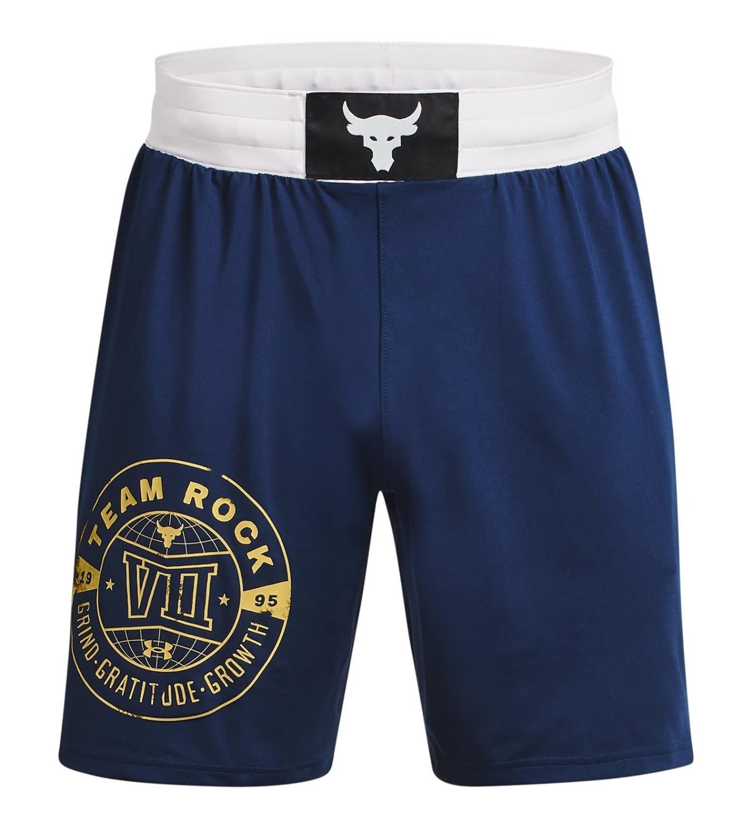 Under Armour Men's Project Rock Boxing Shorts X-Large - Academy Blue/White - Buy Online on GoSupps.com