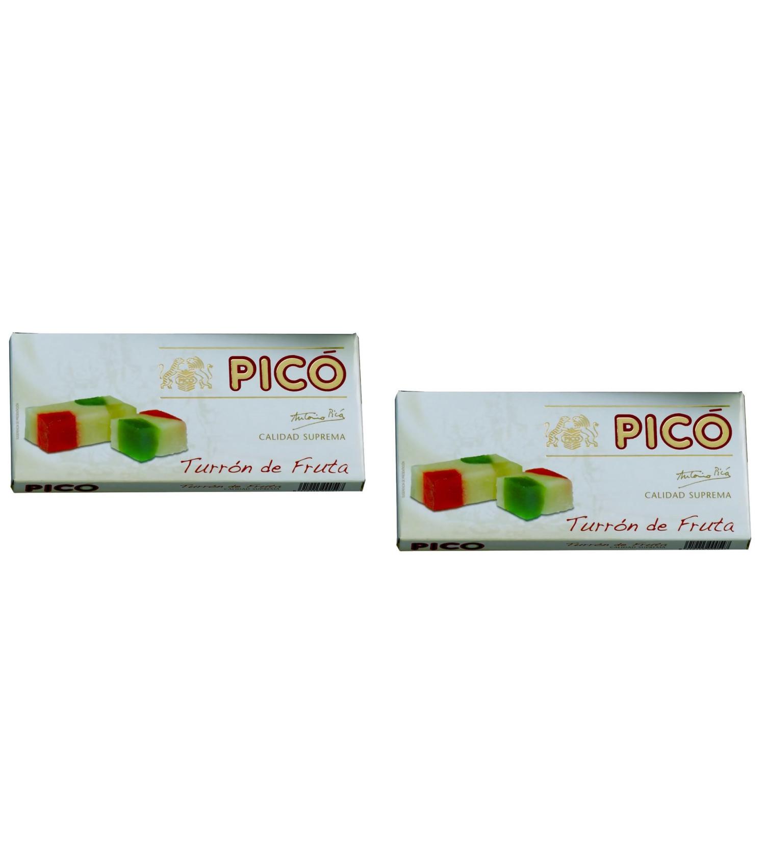 Picó - Pack includes 2 Turron de Fruta, Soft Fruit Nougat - High Quality - 200 g (Gluten Free) - Spanish Product / Spanish Nougat