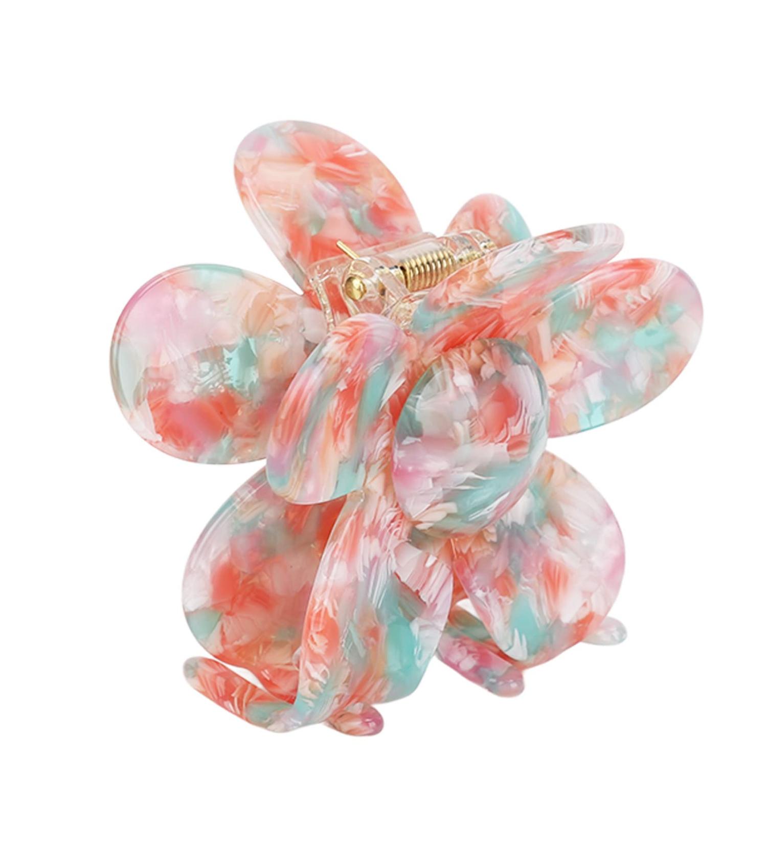 Fashionable Flower-Shaped Hair Clips for Women & Girls - Colorful Acetate Headgear - Buy Online on GoSupps.com