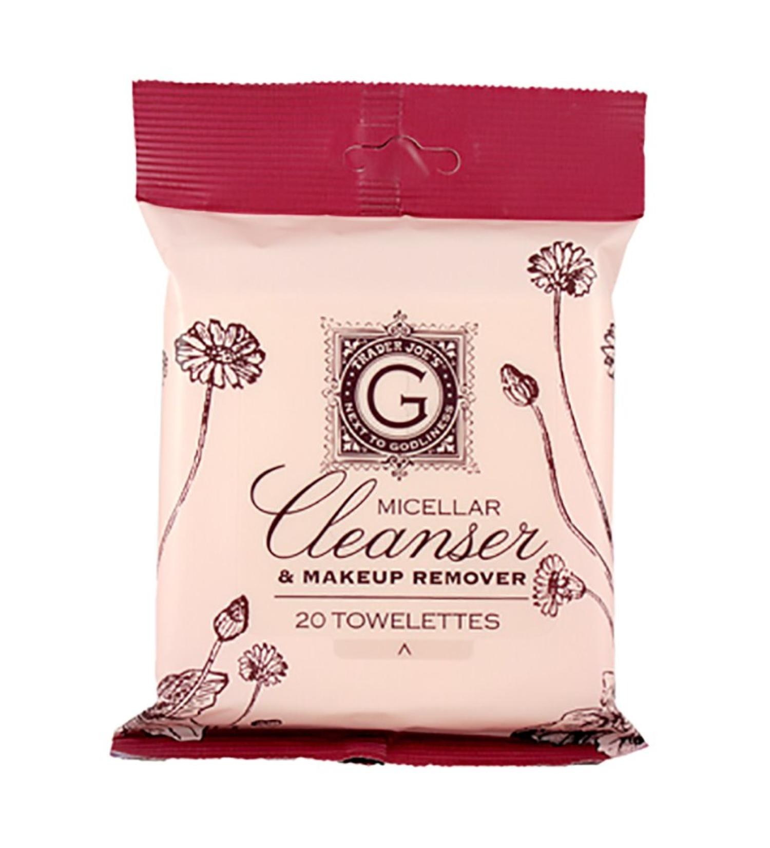 Trader Joe's Micellar Cleanser & Makeup Remover Two Pack each with 20 Towelettes
