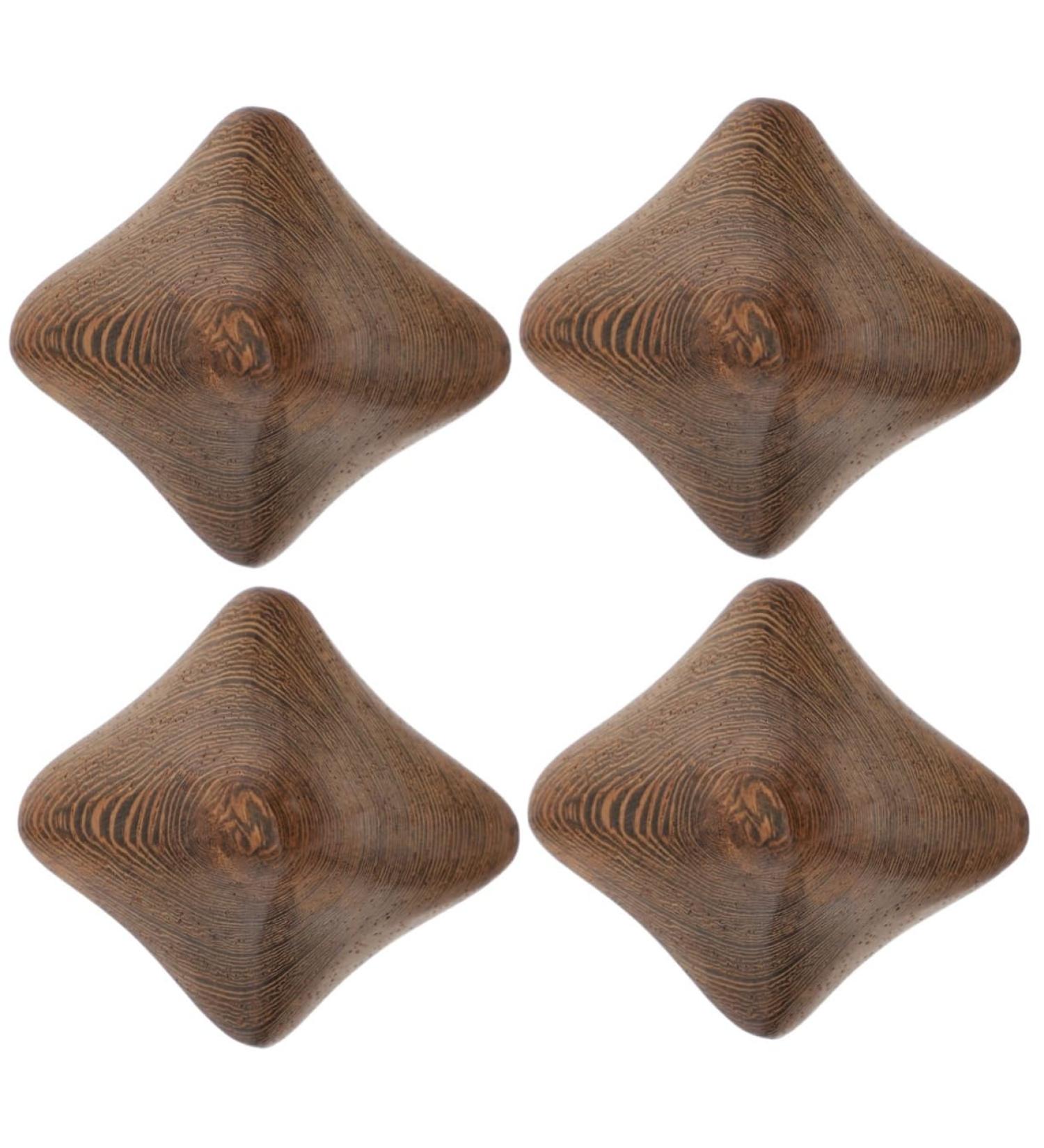 Minkissy 4-Piece Wenge Health Ball - Thai Wooden Massager for Hand Exercises Trigger-Point Muscle Relief and Fitness | 7x7x7cm - Perfect Stress Relief Tool - Buy Online on GoSupps.com