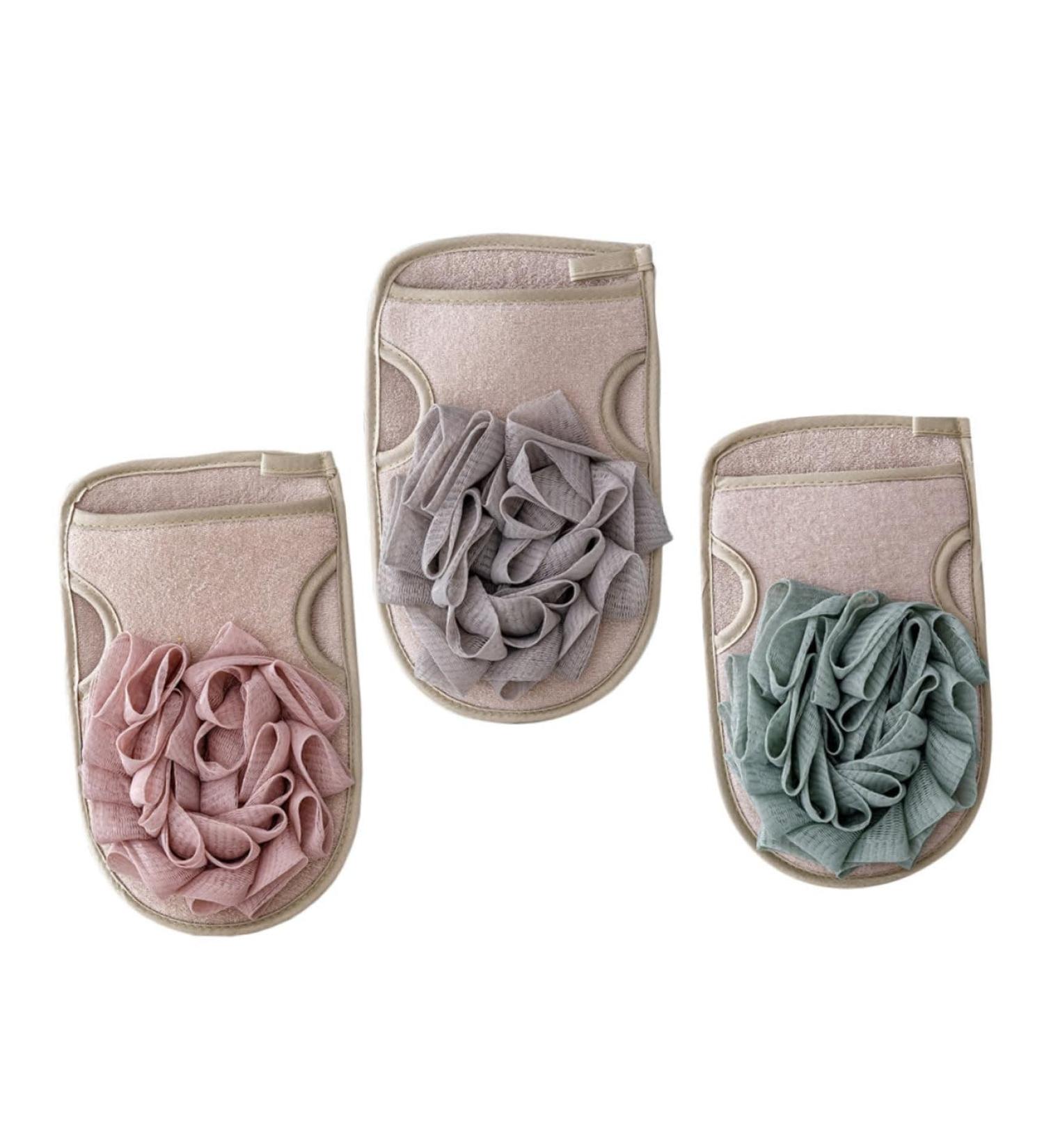 Angoily 3pcs Mud Scrubbing Gloves & Bath Tools | Exfoliating Scrubbers Loofahs & Sponges for Body & Face - International Shipping Available - Buy Online on GoSupps.com