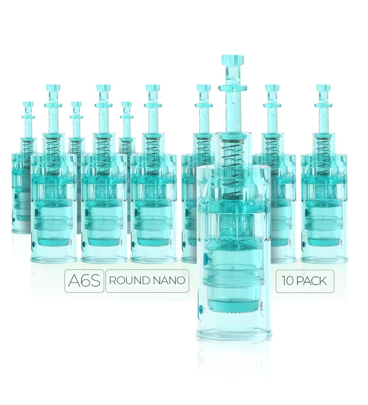 Dr. Pen Ultima A6S Replacement Cartridges - 10 Pack - Round Nano Bayonet Slot - Disposable Parts - Buy Online on GoSupps.com