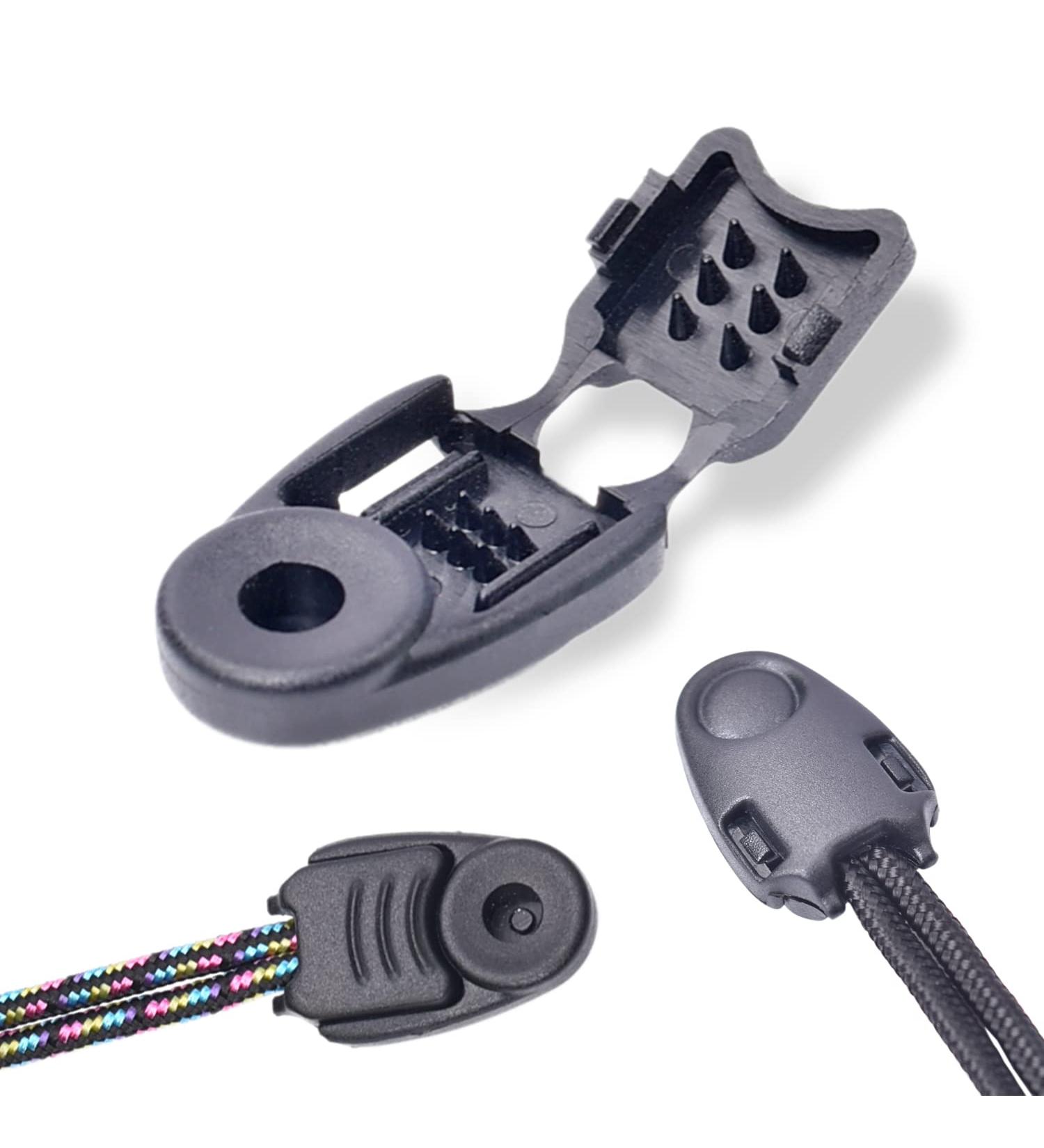 20 Pack Black Zipper Pull Cord Ends Stopper Paracord Clips - DIY Replacement for Sneakers & Clothing - Buy Online on GoSupps.com