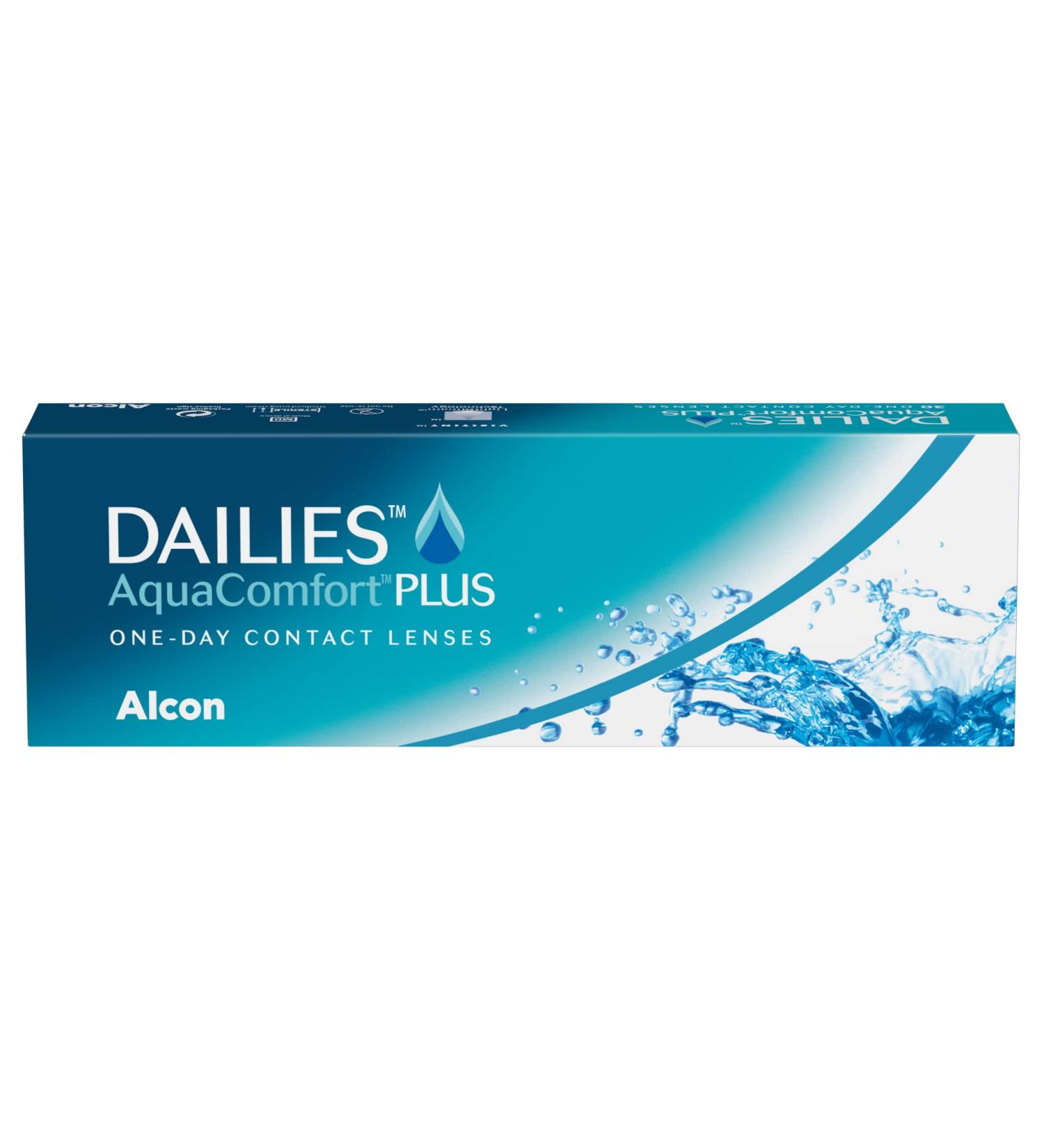 Dailies AquaComfort Plus Daily Lenses - 30pcs BC 8.7mm DIA 14.0mm -14.00 Diopters - Soft Contact Lenses for Comfortable Vision - Buy Online on GoSupps.com