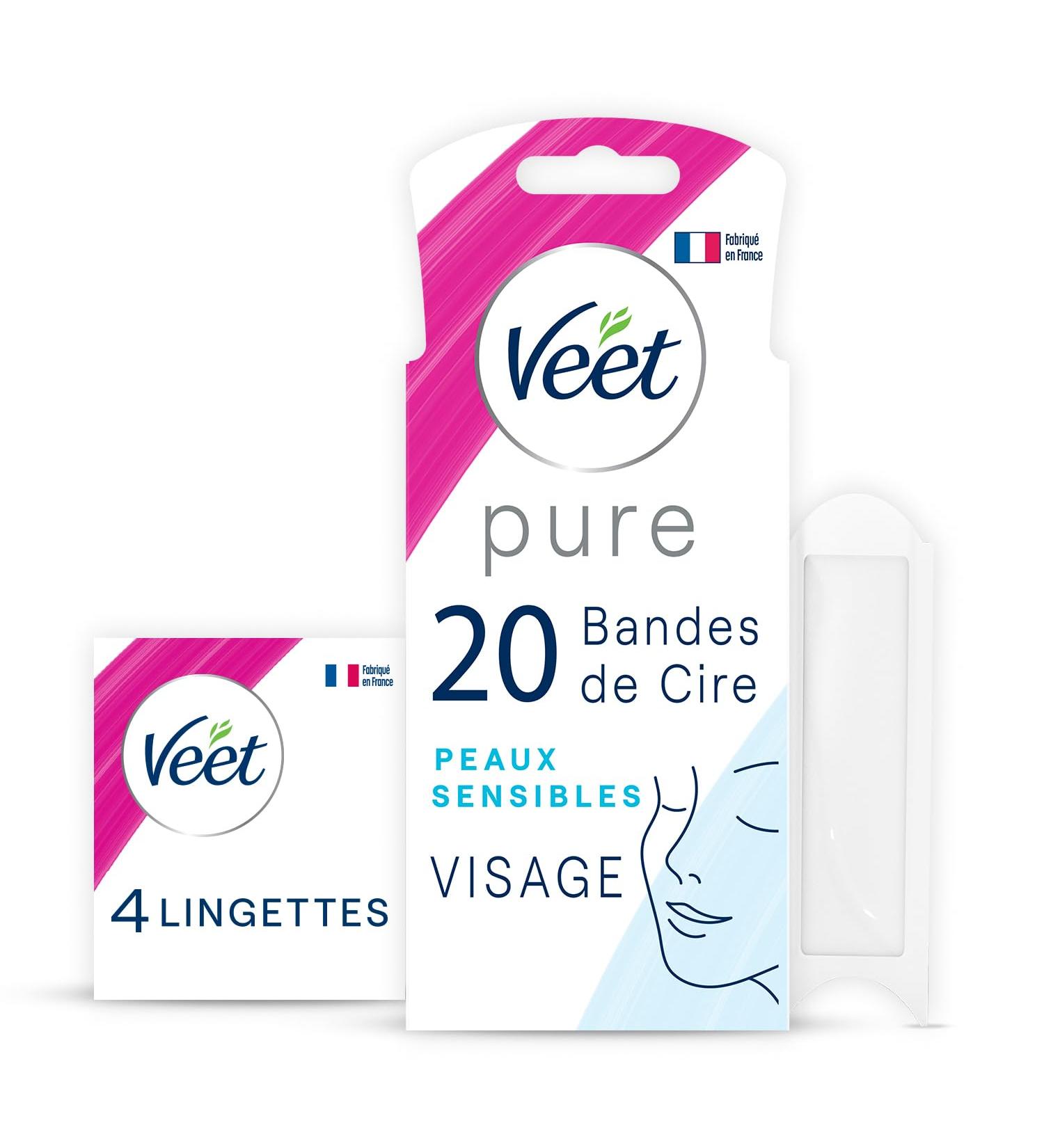 VEET Pure 20 Cold Wax Strips for Face - Sensitive Skin - Recommended by Dermatologists - Long-Lasting Hair Removal - Buy Online on GoSupps.com