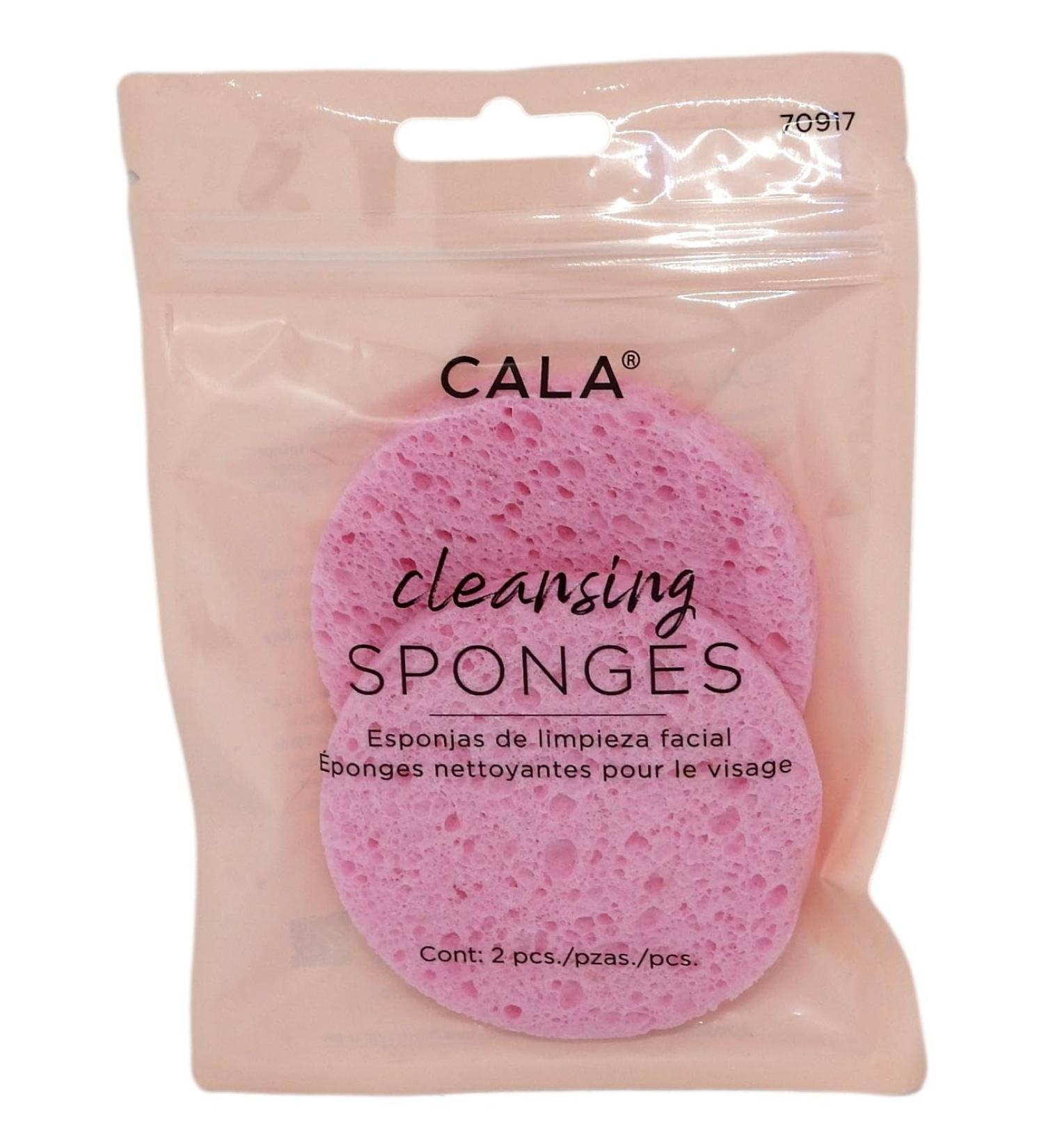 CALA Cellulose Cleansing Sponge - All-Natural Cleaning Sponges (2 Pack) for Gentle Skin Care - Eco-Friendly & Biodegradable - Buy Online on GoSupps.com