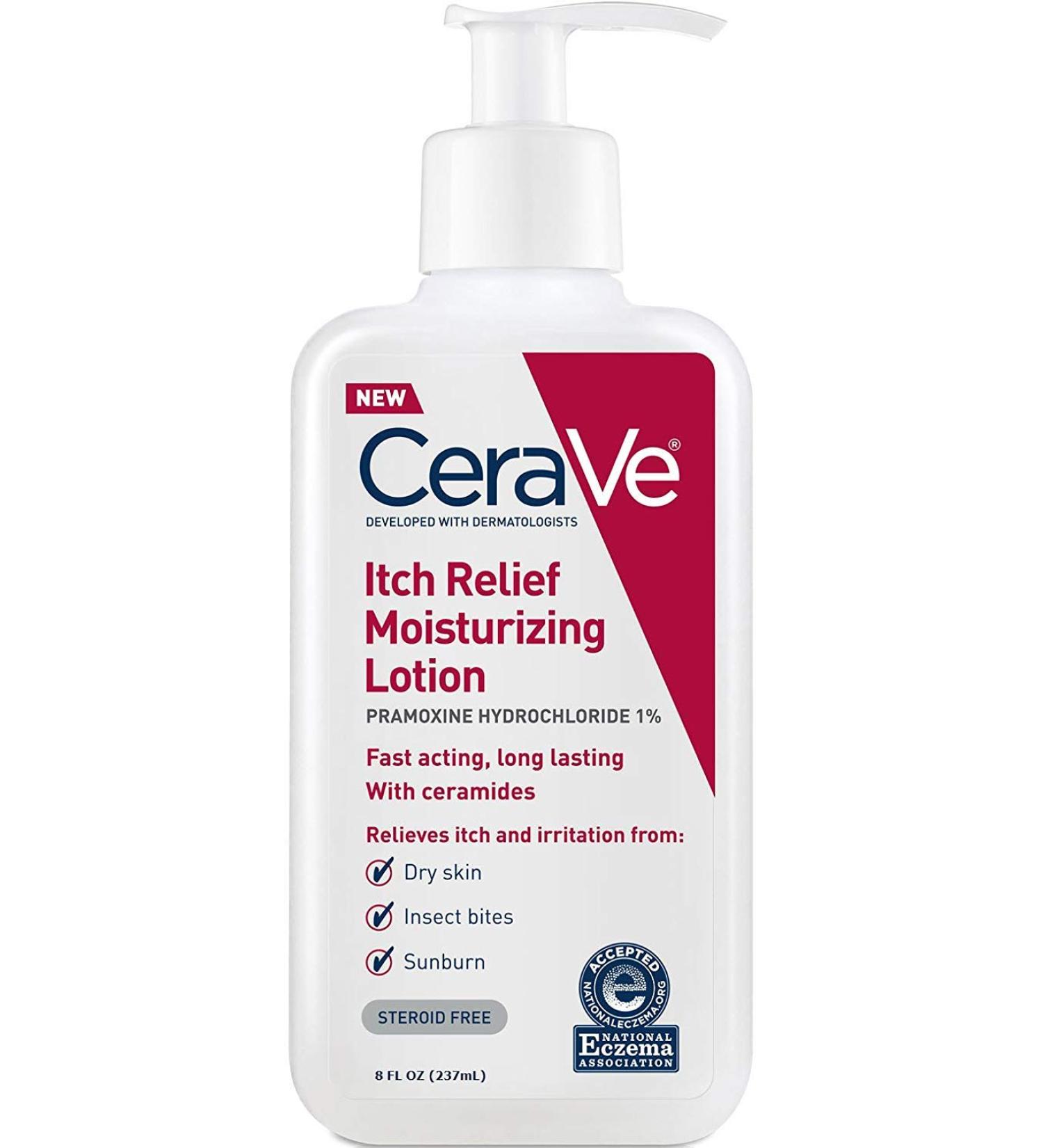 CeraVe Itch Relief Moisturizing Lotion | 8 oz | Pramoxine Hydrochloride | Fragrance-Free (Pack of 4) - Buy Online on GoSupps.com