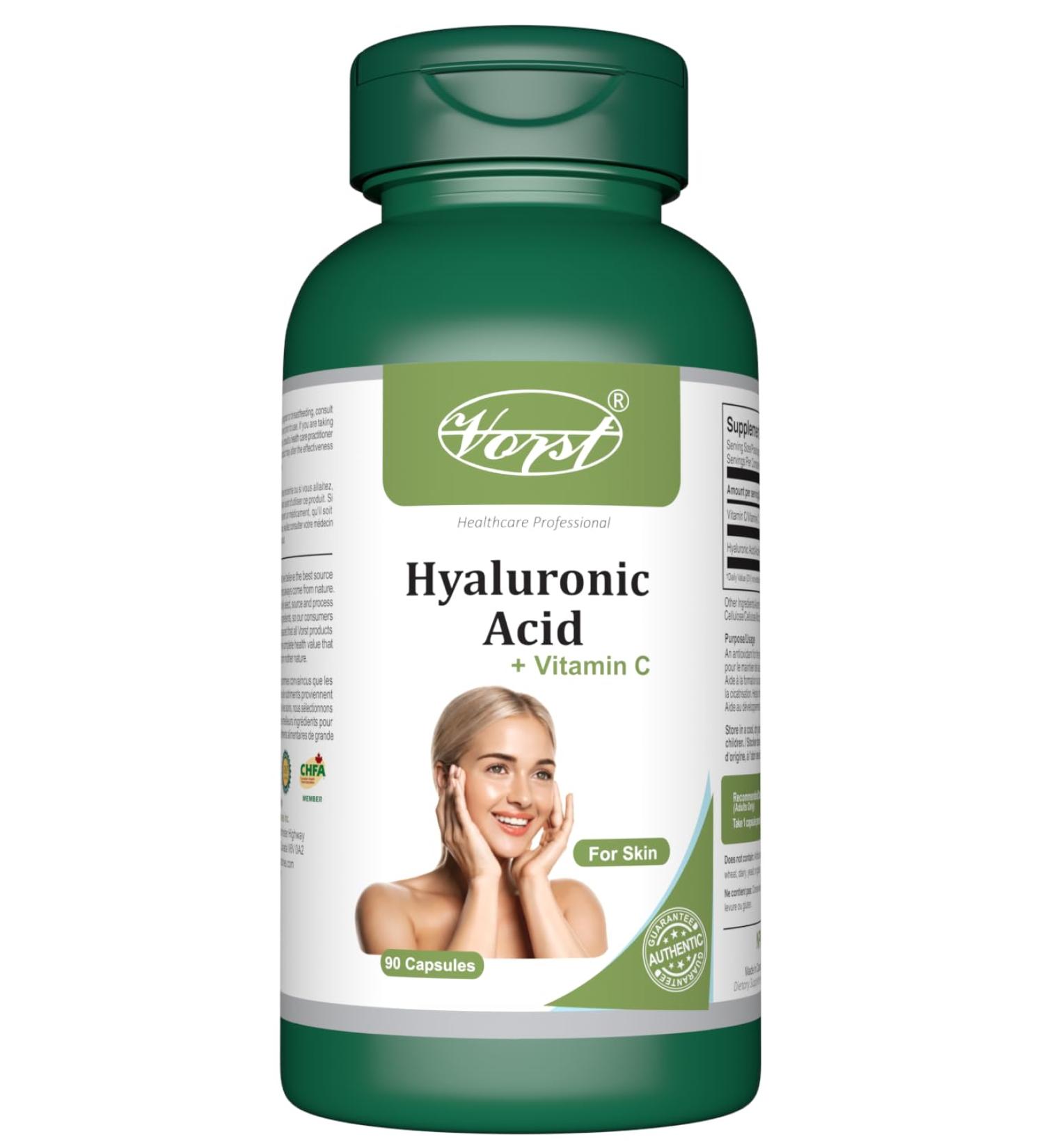 VORST Hyaluronic Acid Supplement for Skin 90 Capsules | Powder Pills | 1 Bottle 90 count (Pack of 1) - Buy Online on GoSupps.com