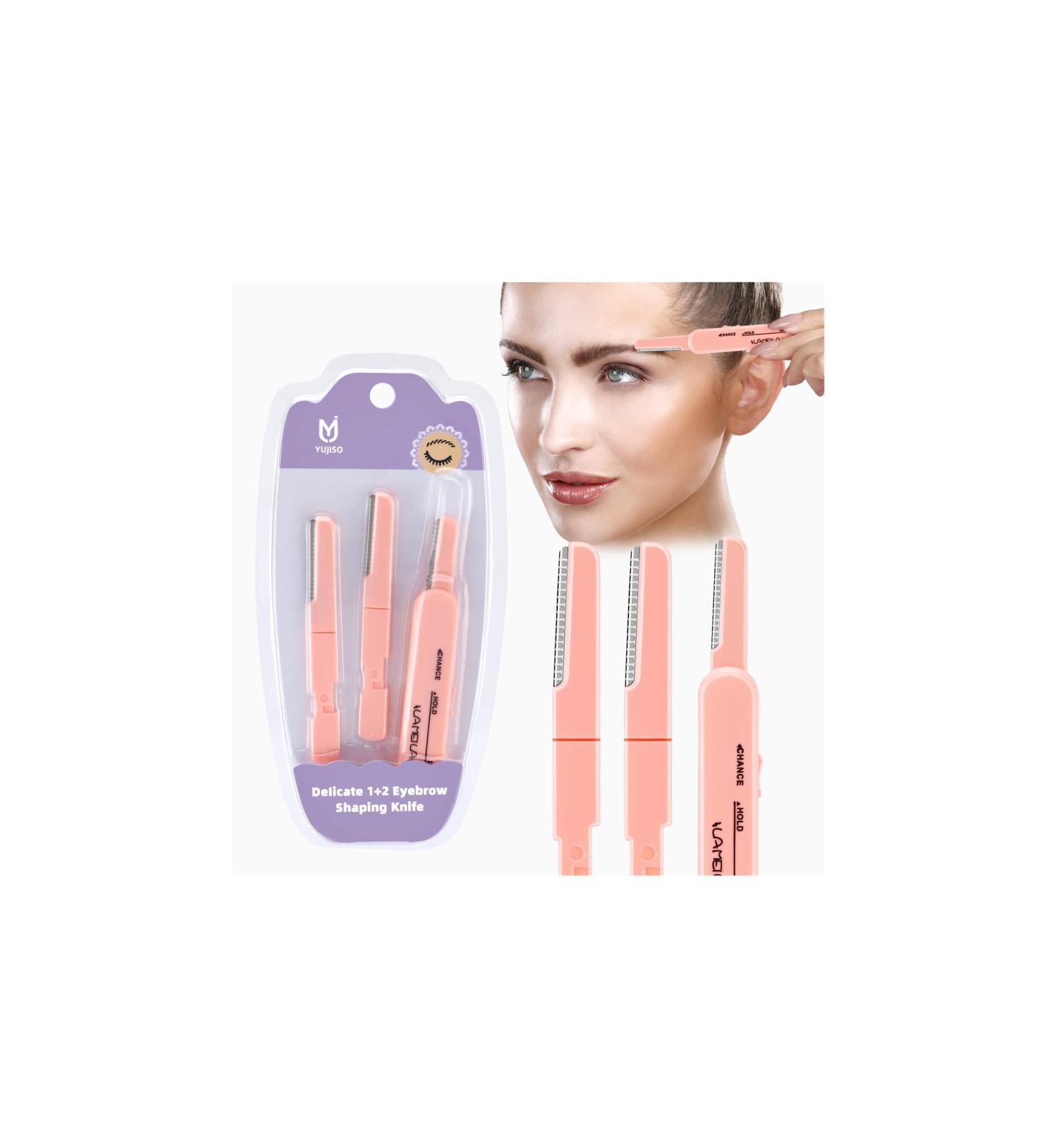 Professional Dermaplane Razor for Women - Facial Hair Removal Tool with 3 Eyebrow Razors (3 Pack) - Buy Online on GoSupps.com