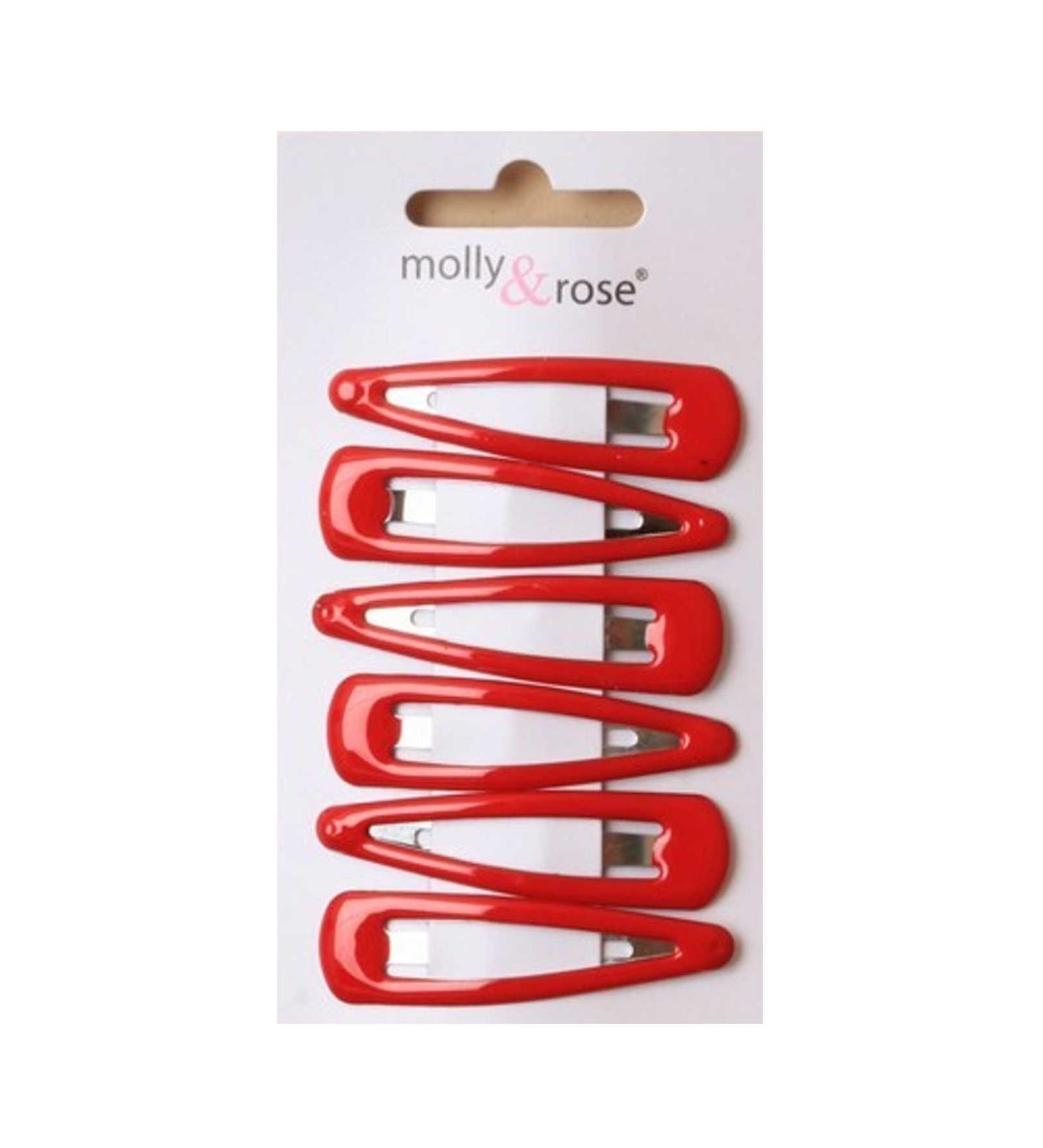 RCL hair clips 5 cm red