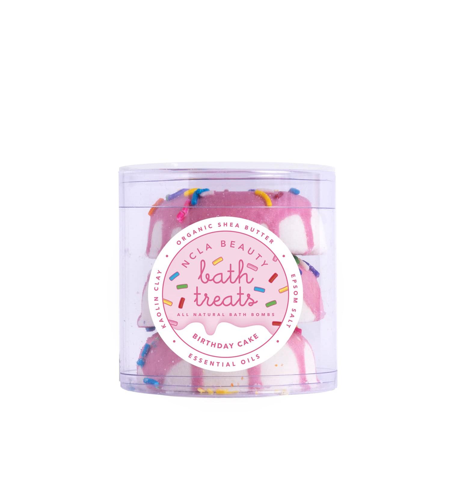 NCLA All-Natural Bath Bombs Set (3) - Vegan, Cruelty-Free, Clean Skincare - Birthday Cake Scent - Buy Online on GoSupps.com