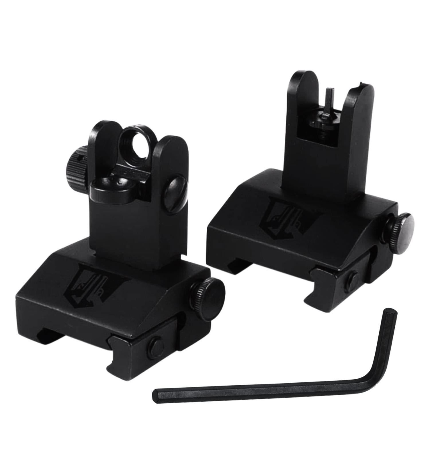 OZARK ARMAMENT Flip Up Backup Iron Sights - Rapid Transition Battle Sights Set for Picatinny and Weaver Rails - Buy Online on GoSupps.com