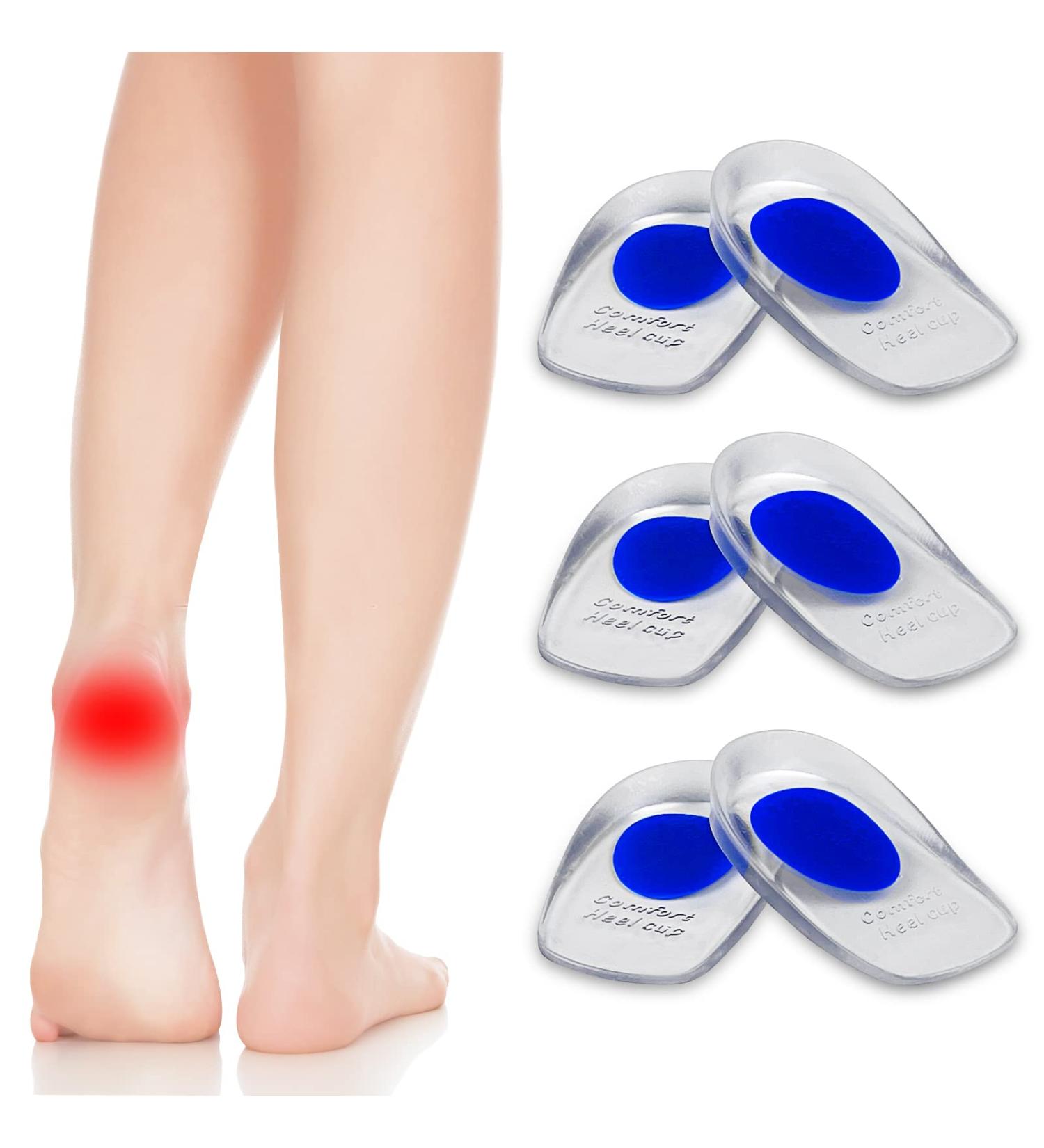 NewPop Heel Spur Inserts - Gel Silicone Cushions for Plantar Fasciitis Relief | Orthopedic Heel Pillows (34-39) - Buy Online on GoSupps.com