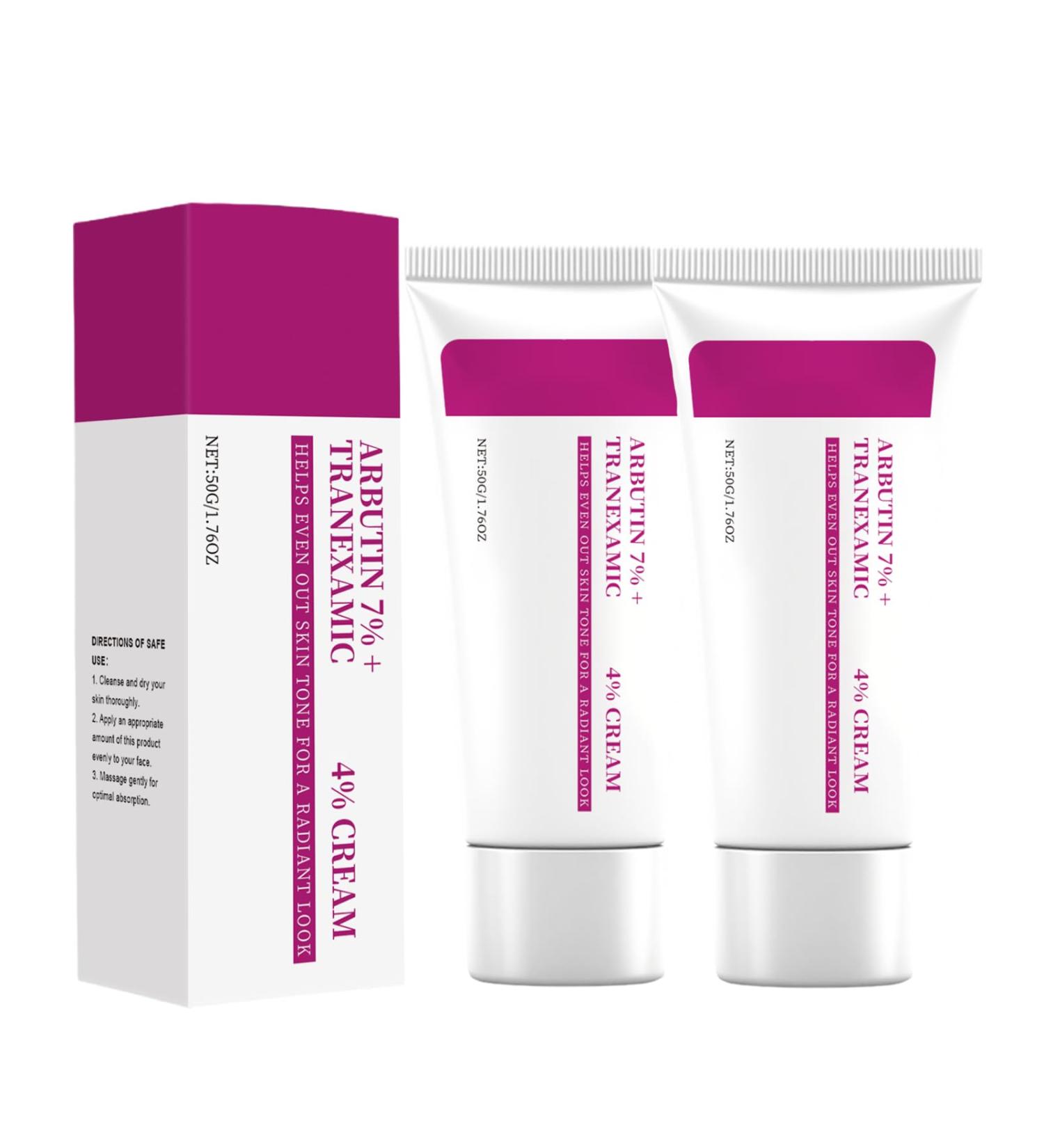  Generisch Set of 2 Arbutin 7% + Tranexamic Acid 4% Lightening Creams - Facial Lightening Cream - Korean Skincare - Moisturizing Anti-Dark Spot Cream for Dry Skin - Matte Complexion - Buy Online on GoSupps.com