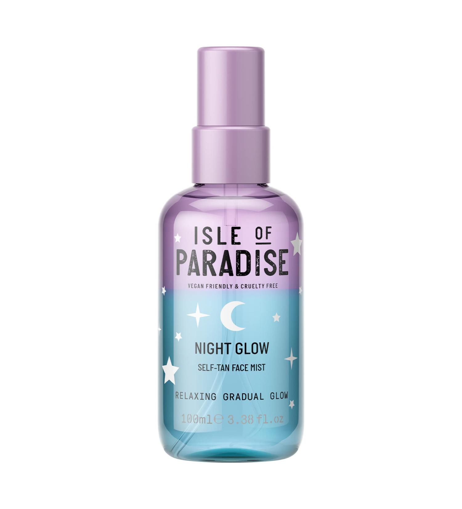 Isle of Paradise Night Glow Self Tan Face Mist - Jasmine, Argan Oil & Hyaluronic Acid | Vegan & Cruelty Free | 3.38 Fl Oz - Buy Online on GoSupps.com