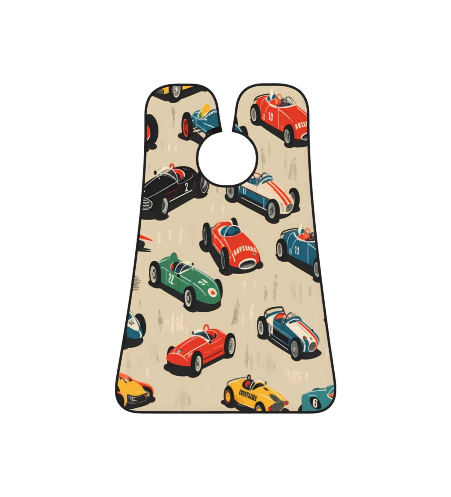 Vintage Race Car Beard Bib - Non-Stick Grooming Cloth for Men | Hair Catcher & Trimming Apron - Buy Online on GoSupps.com