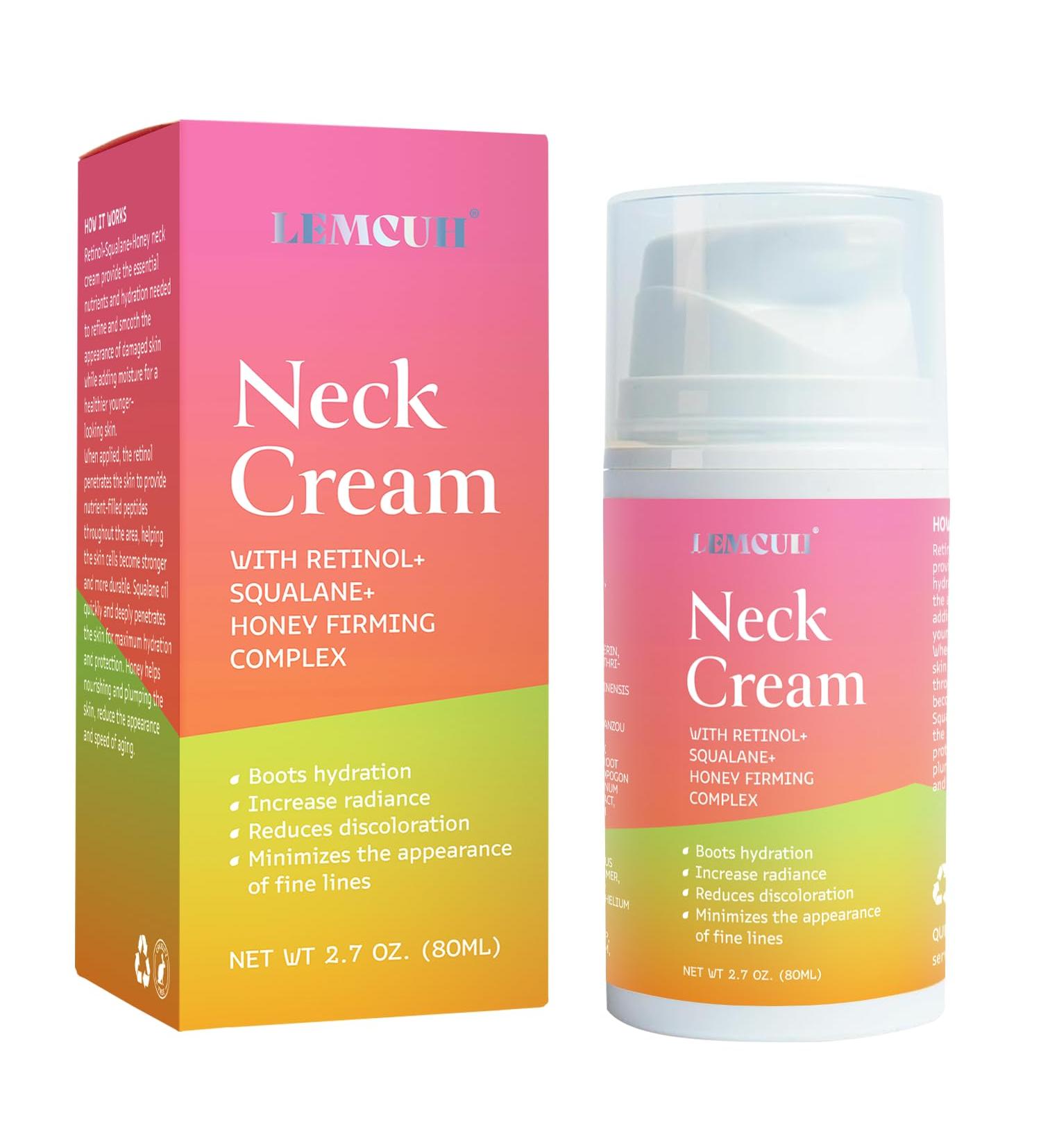 Retinol Neck Firming Cream for Women - Anti-Wrinkle Tightening Cream for Neck & D collet - Reduce Aging Signs with Premium Skin Care - Buy Online on GoSupps.com