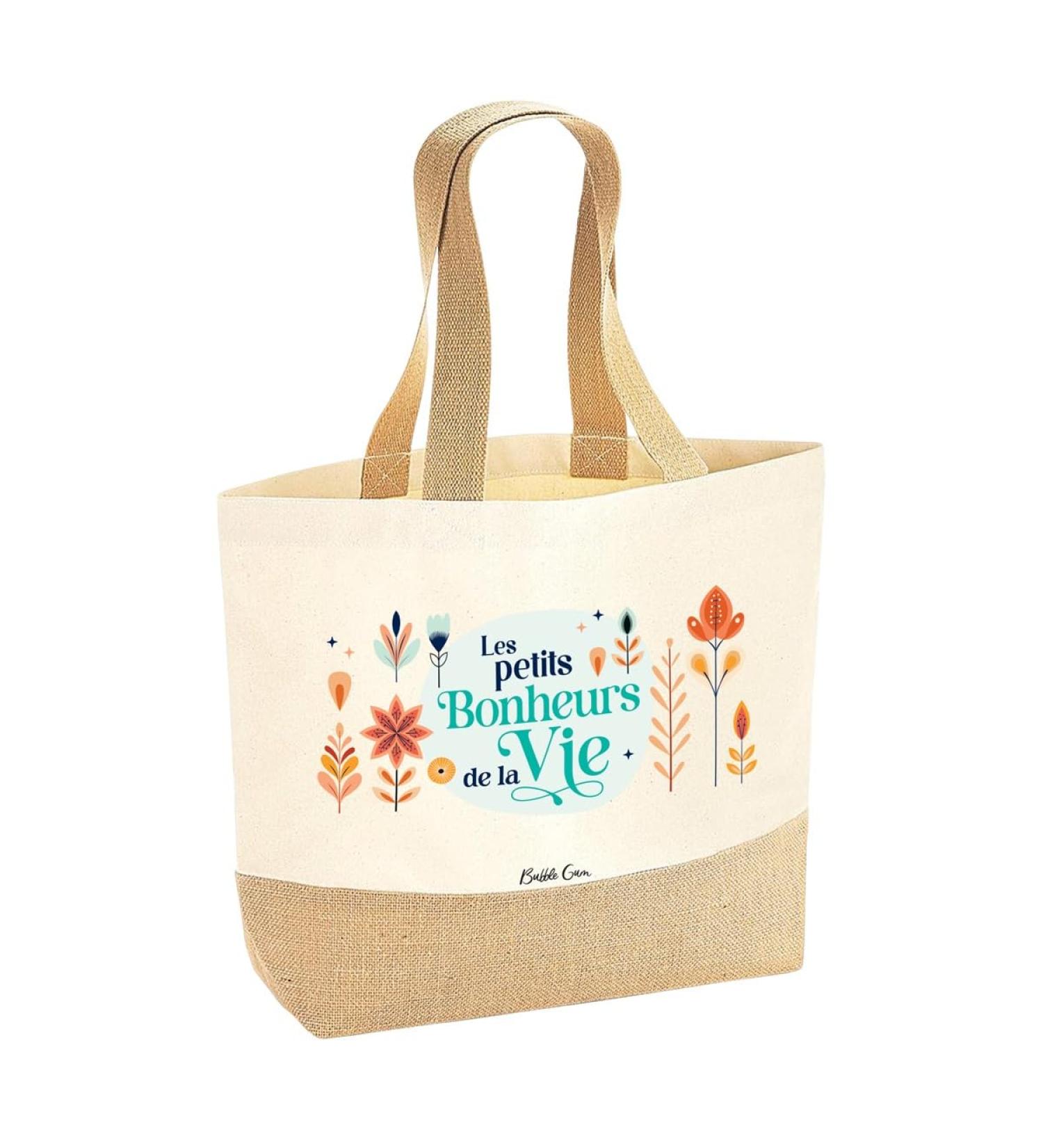 Bubble Gum Natural cotton/jute bag - The little joys of life