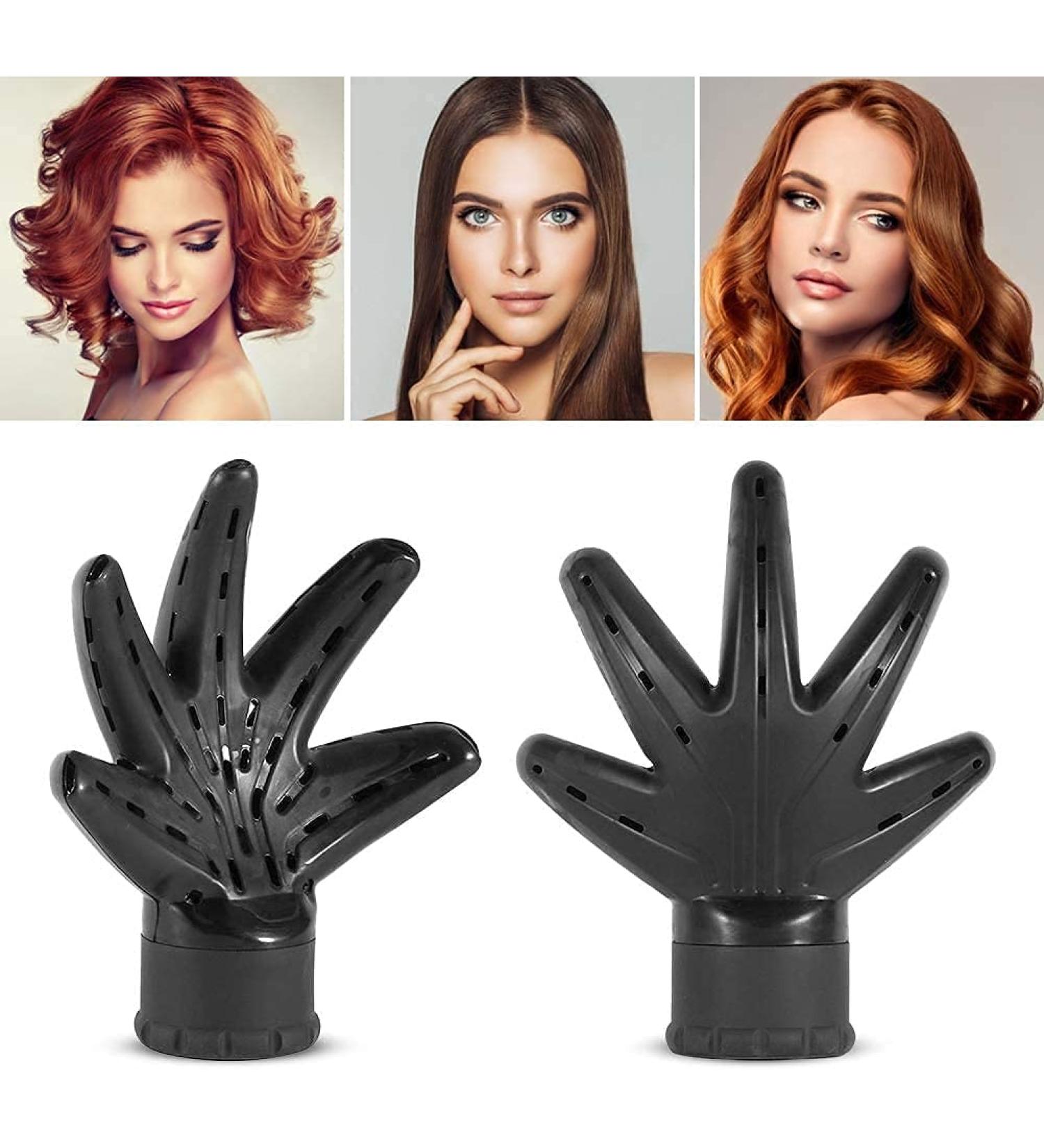 Universal Hand Shape Hair Dryer Diffuser | Premium Hair Styling Tool - Black - Buy Online on GoSupps.com