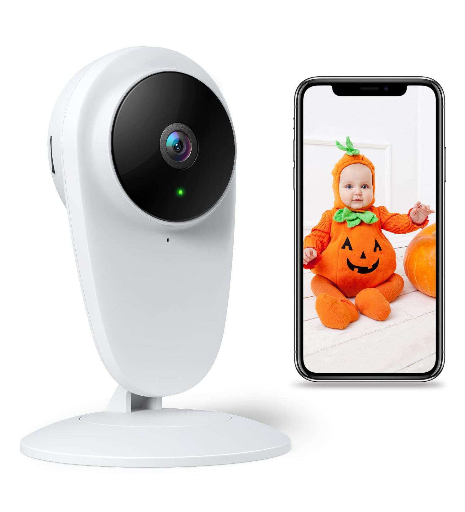 BJS 1080P Baby Monitor with Camera & Audio, Sound/Motion Detection, Night Vision - White (BM-A-1) - Buy Online on GoSupps.com