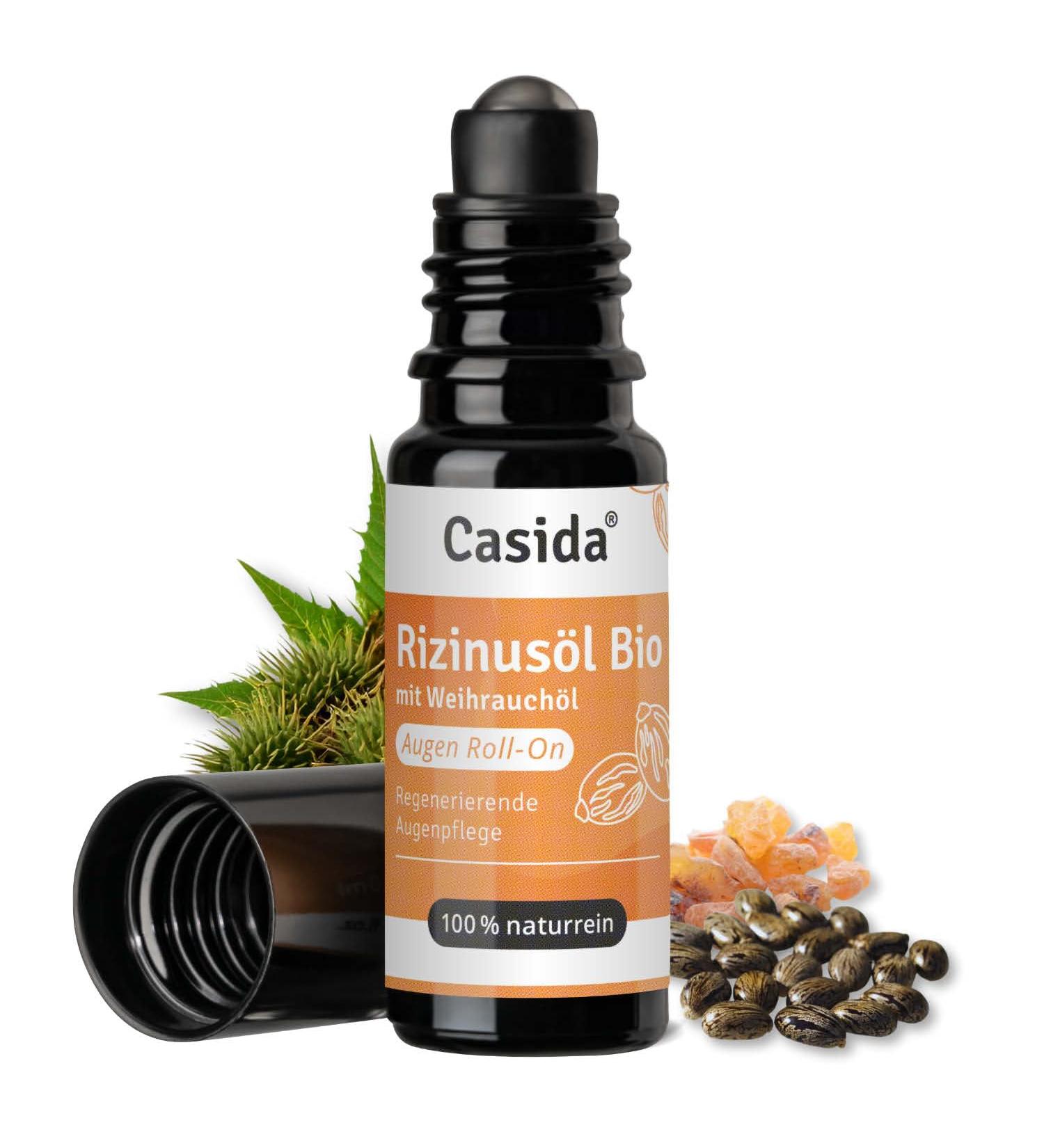 Casida Huile de ricin bio pour les yeux - Roll on avec huile d'encens - Rouleau rafra chissant pour les yeux - Soin des yeux r g n rant - Pour les rides les cernes les gonflements - Avec des huiles - Buy Online on GoSupps.com