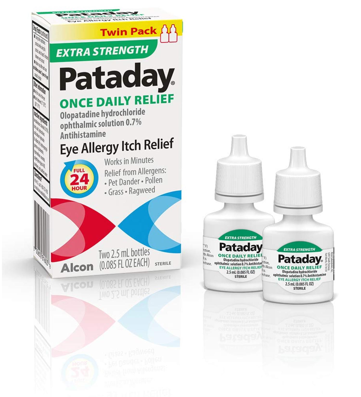 Pataday Extra Strength Relief Eye Drops 2.5ml - Pack of 2 - Fast Allergy Relief - Buy Online on GoSupps.com