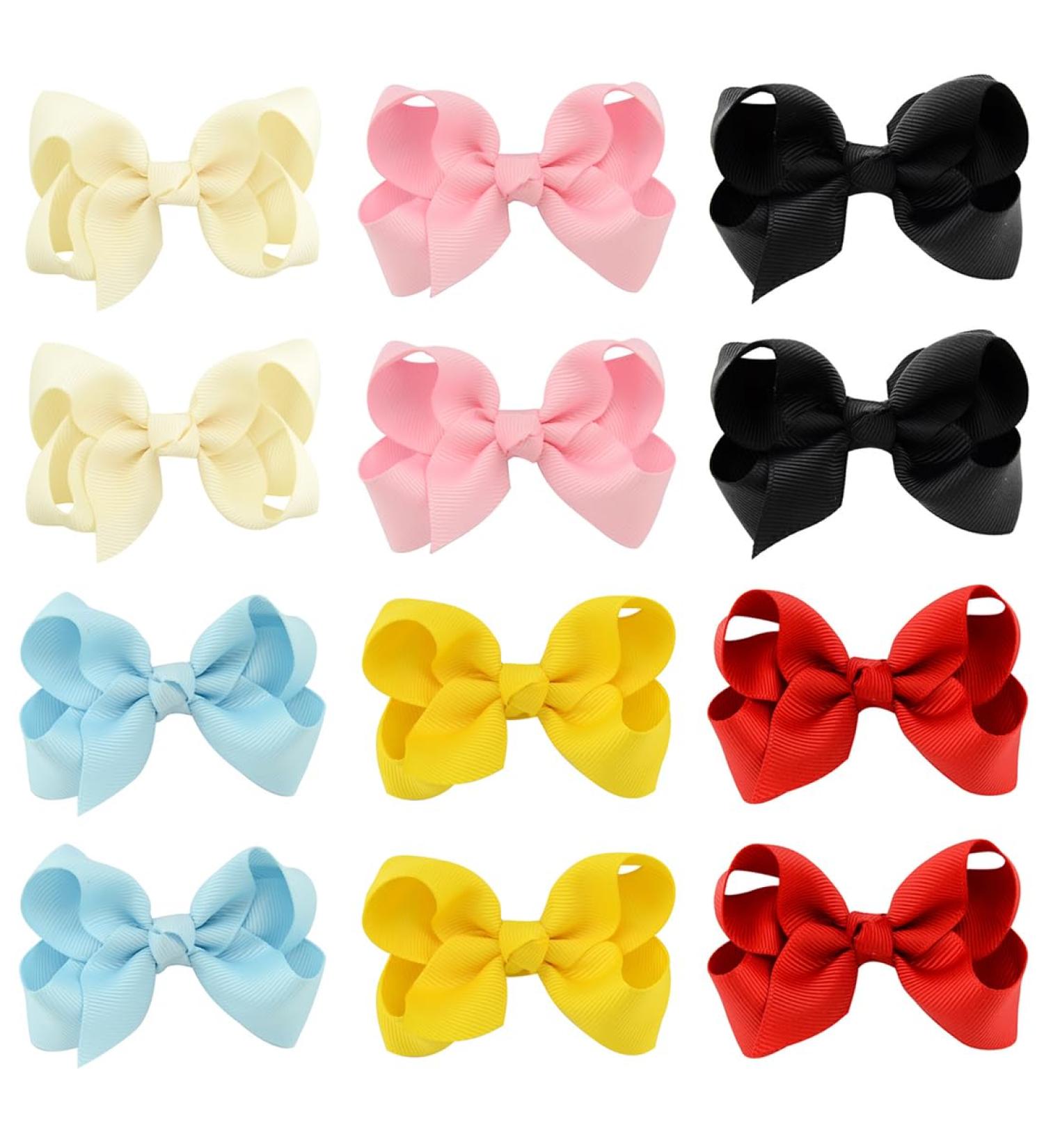 EBHO 12-Piece 8 cm Hair Clips for Girls - Stylish Crocodile Clips & Bows for Babies | Perfect Hair Accessories - Buy Online on GoSupps.com