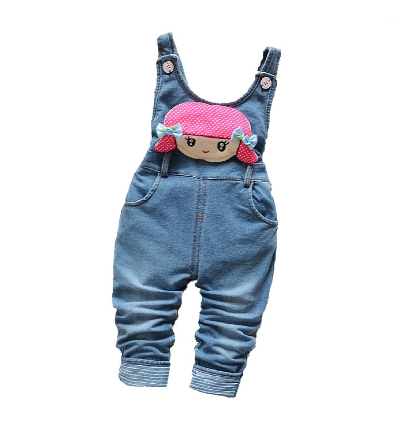 KIDSCOOL SPACE Baby Denim Overalls | 3D Cartoon Knitted Jean Dungarees | 18-24 Months - Buy Online on GoSupps.com