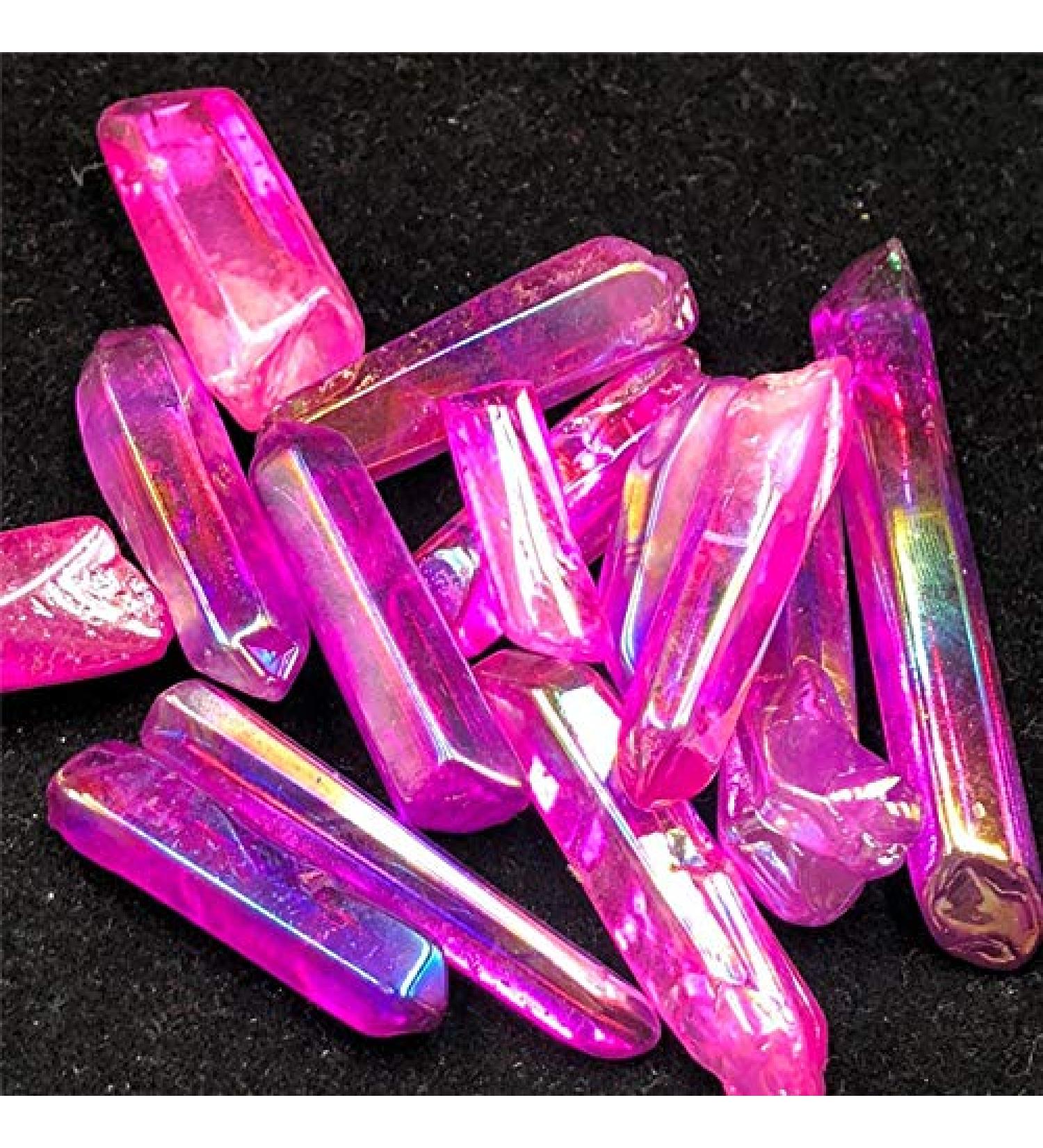 100g Rainbow Aura Titanium Crystal Strip Quartz Crystal Rough Stone Polished Crystal Strip for Decoration - Buy Online on GoSupps.com