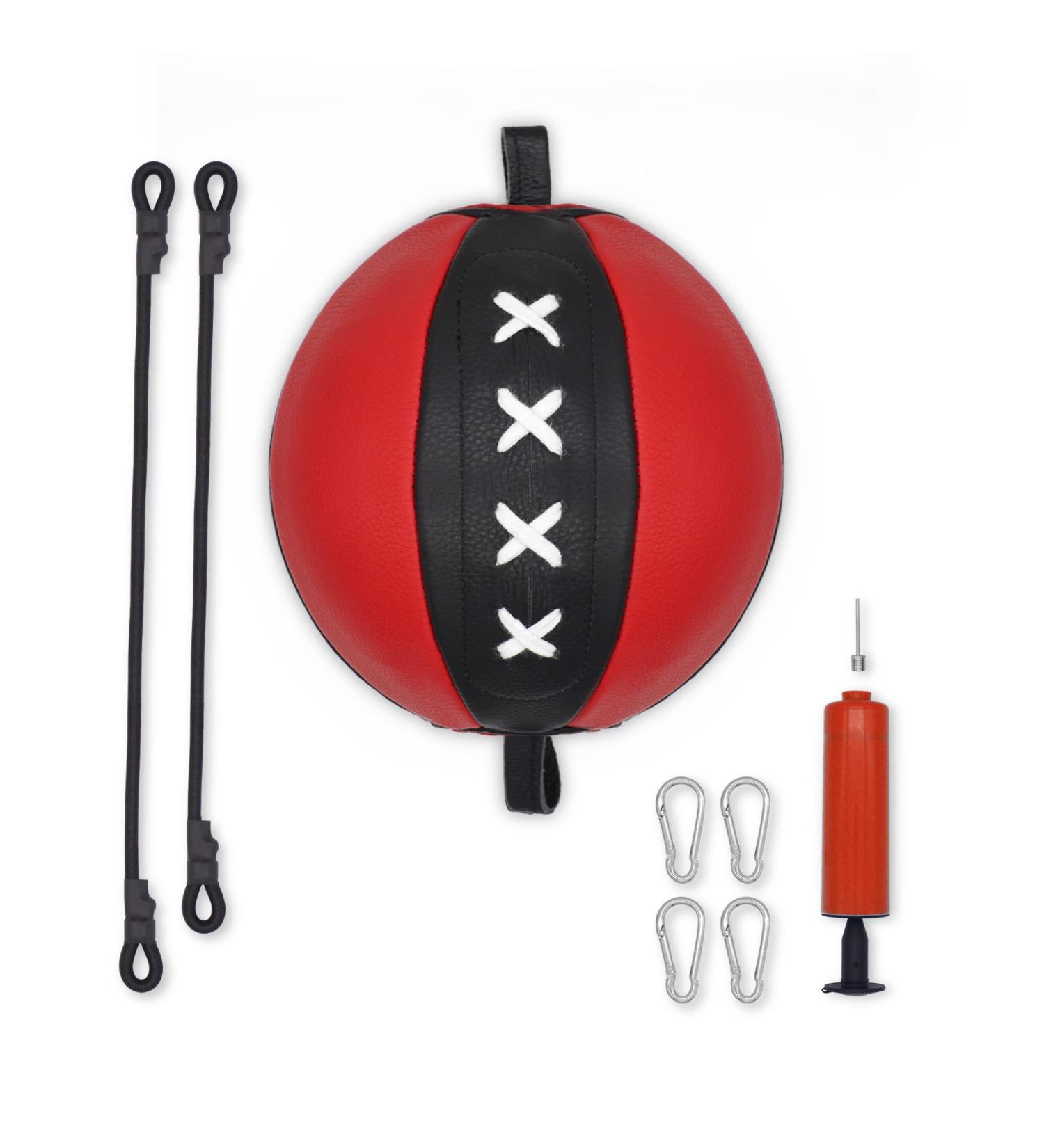 PRIZE FORM Genuine Leather Double End Punching Bag - Pro-Grade Boxing Ball for Home Gym | Speed Training & Stress Relief Equipment | 9 Inch - Buy Online on GoSupps.com