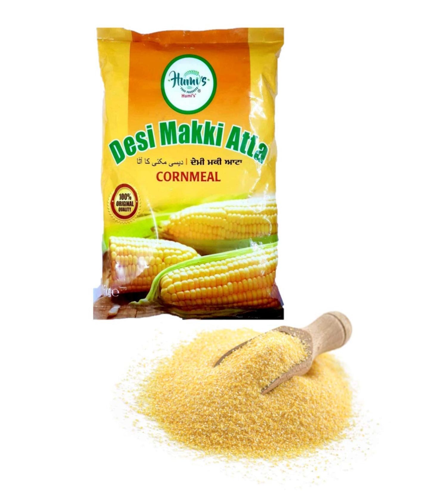 HUMI'S Desi Yellow Makki Atta - 1.5kg | Cornmeal | 100% Natural | No Preservatives - Buy Online on GoSupps.com