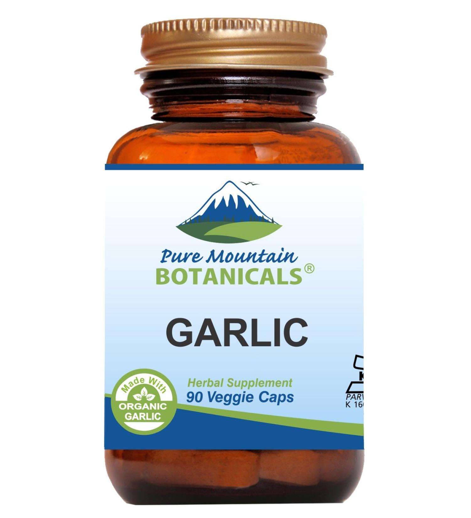 Organic Garlic Allium Sativum Supplement - 500mg Kosher Vegan Capsules | Garlic Pills - Buy Online on GoSupps.com