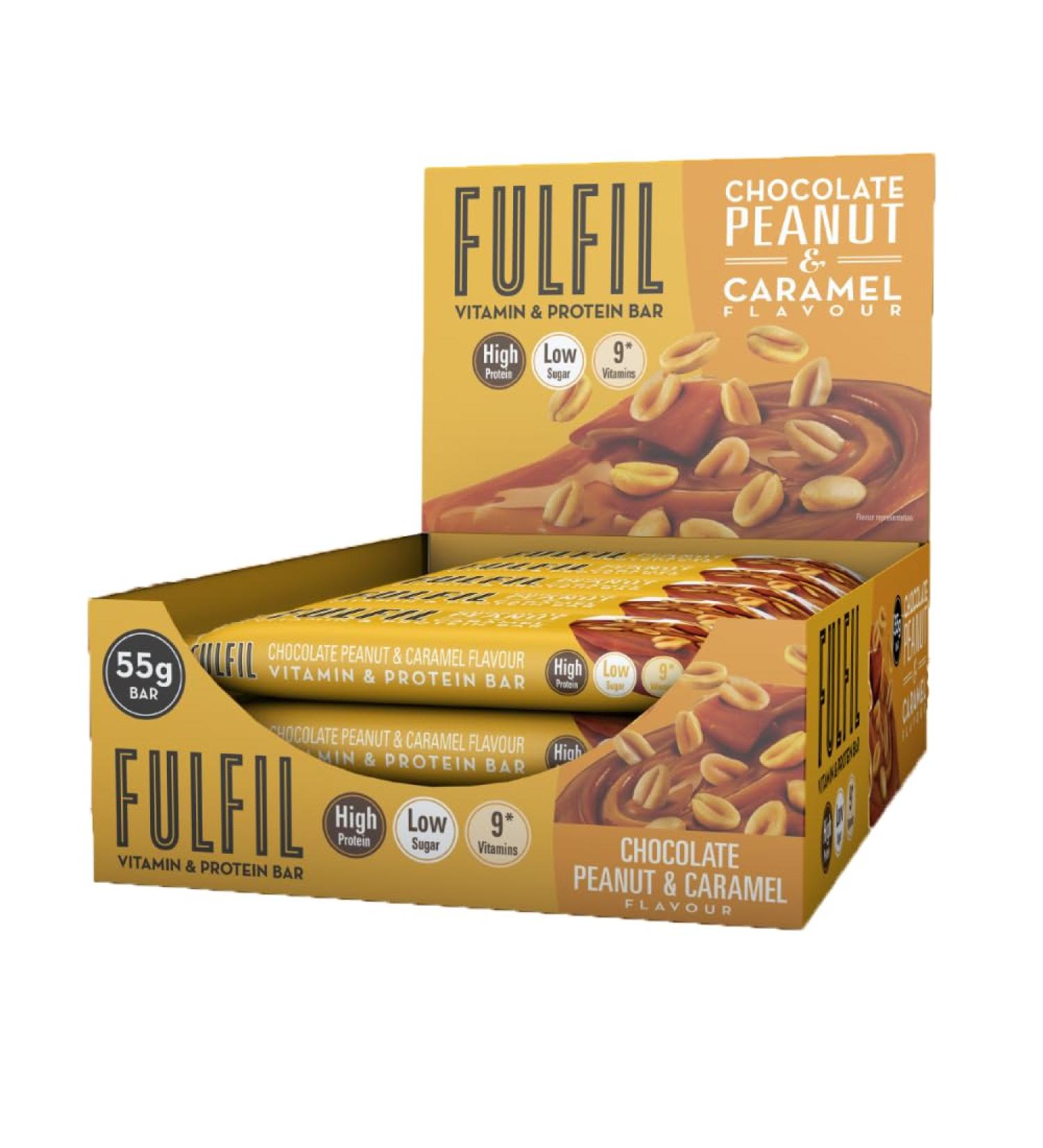 Fulfil FULFIL | Box Of Protein Bars (15x55g) Vitamin Enriched Peanut Caramel