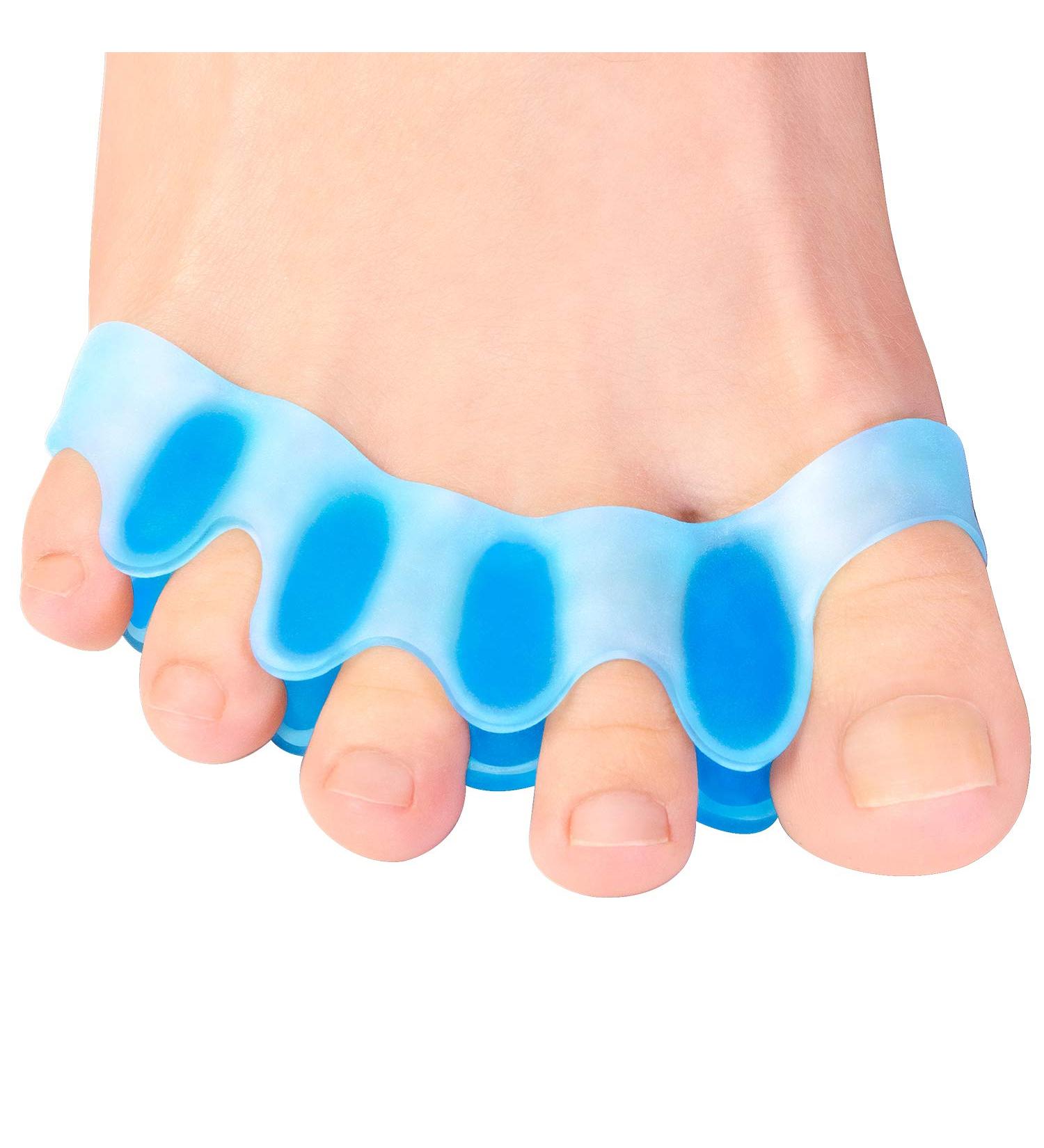 Bukihome Silicone Toe Spreader | 6 Hallux Correction Gel Toe Separators | Bunion Relief | Blue - Buy Online on GoSupps.com