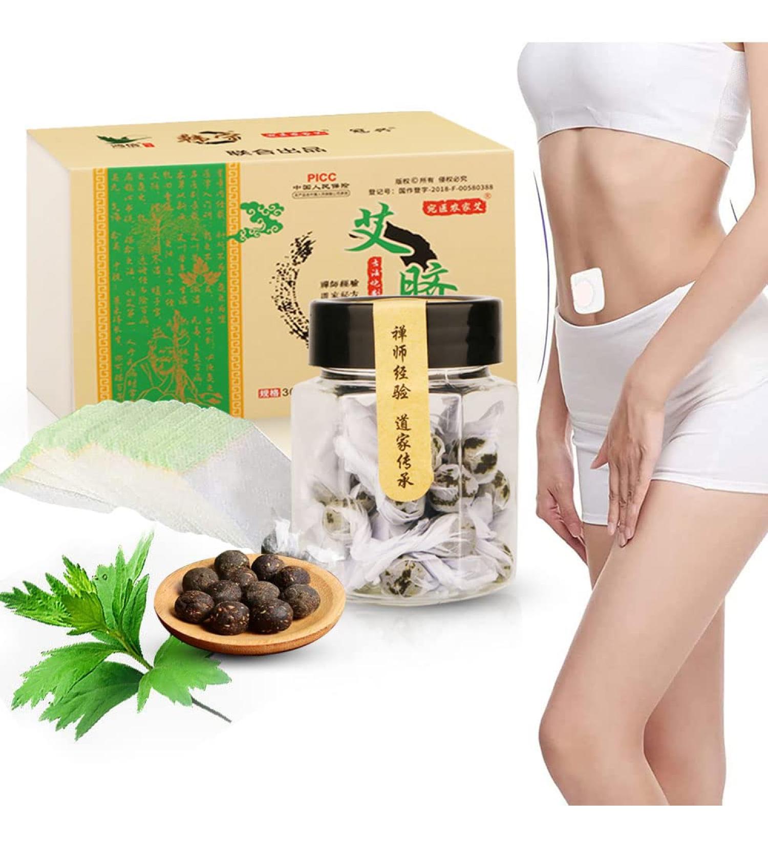 30Pcs/Box Natural Herbal Moxibustion Belly Button Patch for Men and Women - Abdomen Waist Path - Buy Online on GoSupps.com