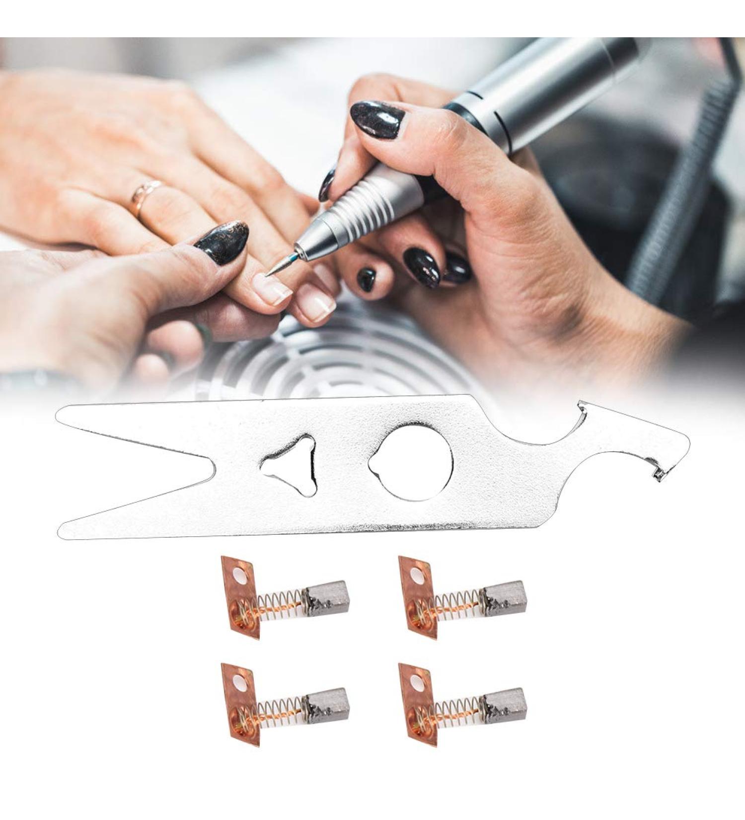 2 Pairs Carbon Brush Wrench Set | Nail Drill Handpiece Accessories for Home & Salon International Shipping Available - Buy Online on GoSupps.com
