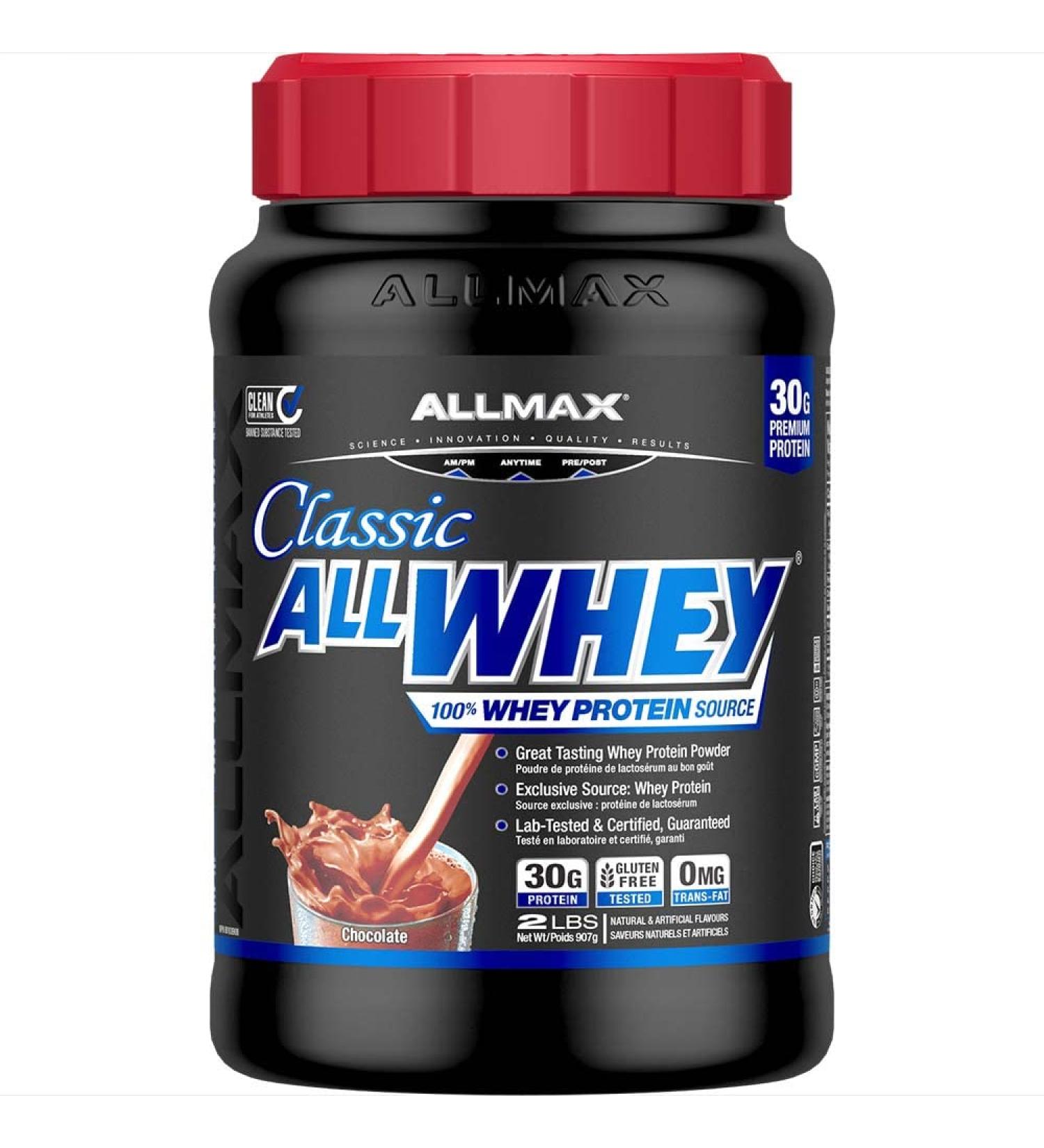 ALLMAX Nutrition - ALLWHEY Classic - 100% Whey Protein - Chocolate - 2 Pound - Buy Online on GoSupps.com