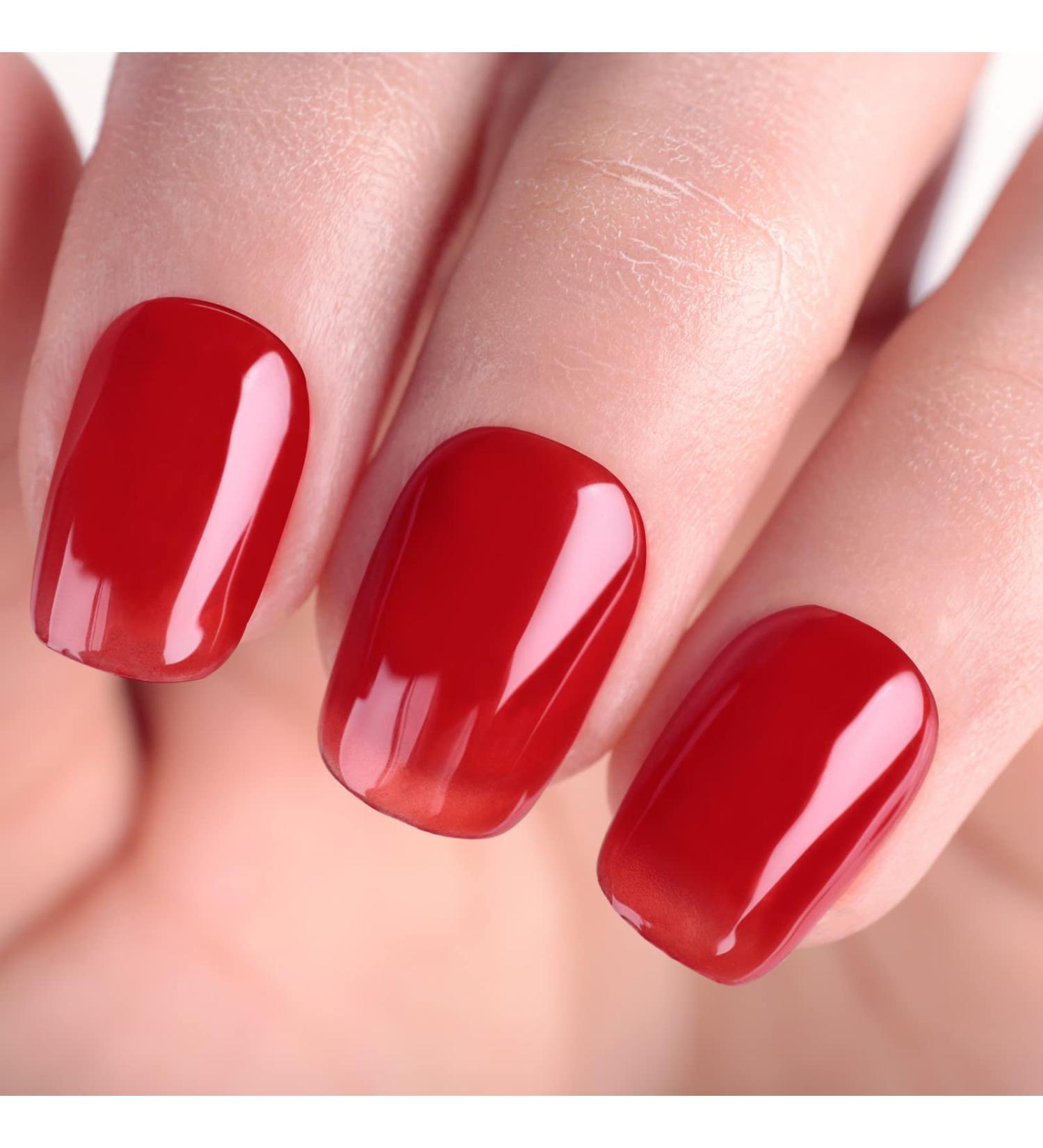 Imtiti Jelly UV Gel Nail Polish 15 ml Jelly Red Transparent Gel Nail Polish UV LED Soak Off Nail for Autumn and Winter - Buy Online on GoSupps.com