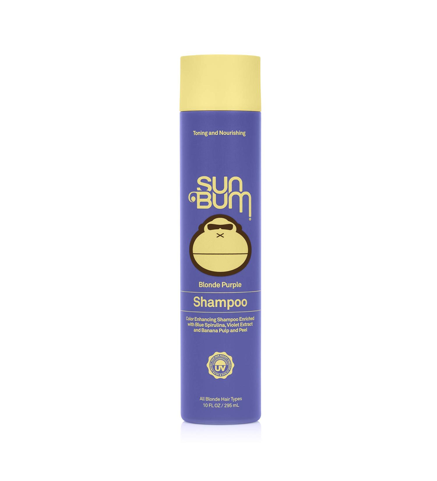 Sun Bum Blonde Shampoo - UV Protecting Color Enhancing Wash for Blondes - 10 oz - Buy Online on GoSupps.com