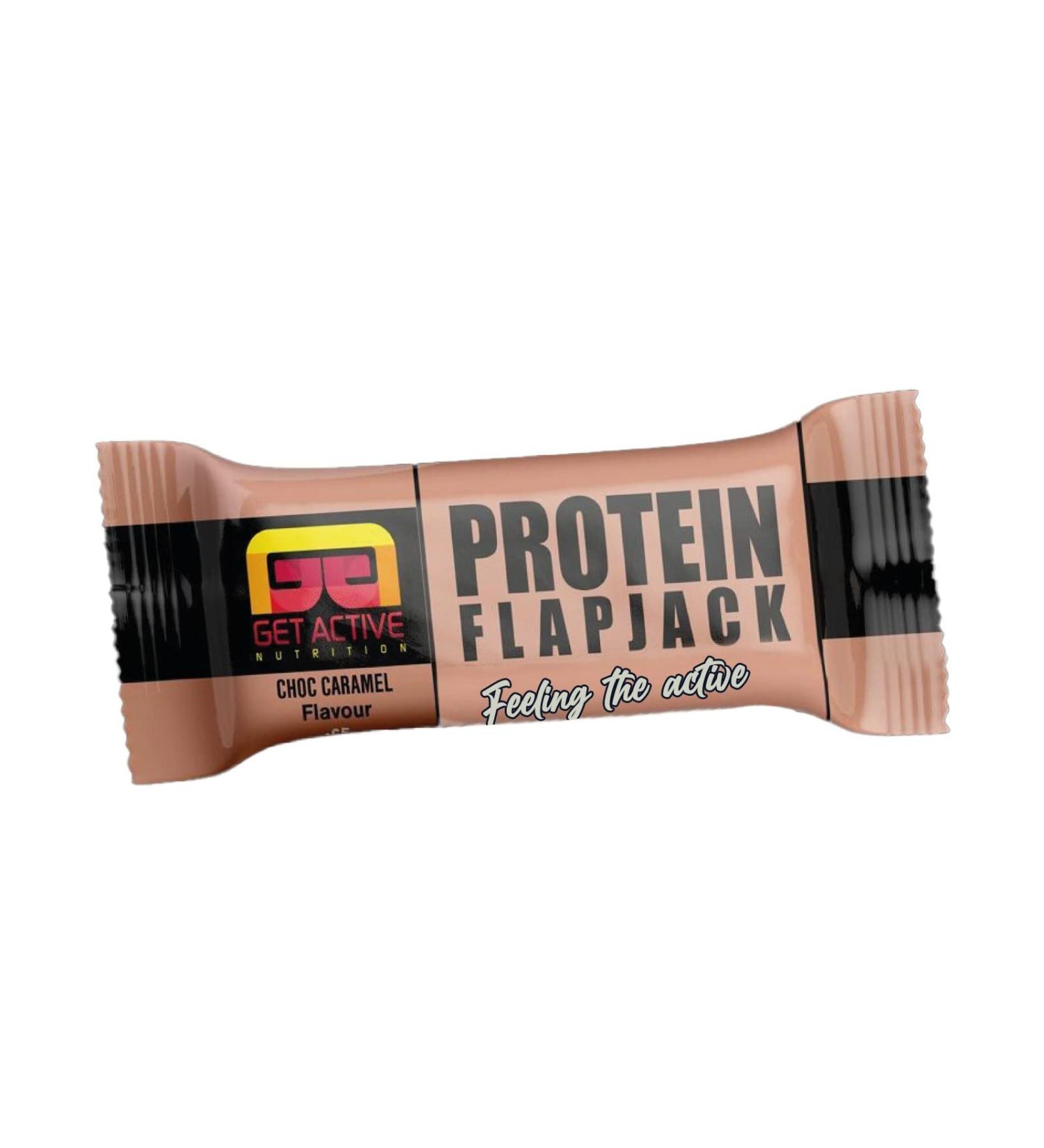 GET ACTIVE High Protein Flapjack Choc Caramel High Protein Snacks 100% Natural Non-Dairy Grenade Protein Bars Fulfil Protein Bars (Pack of 16)