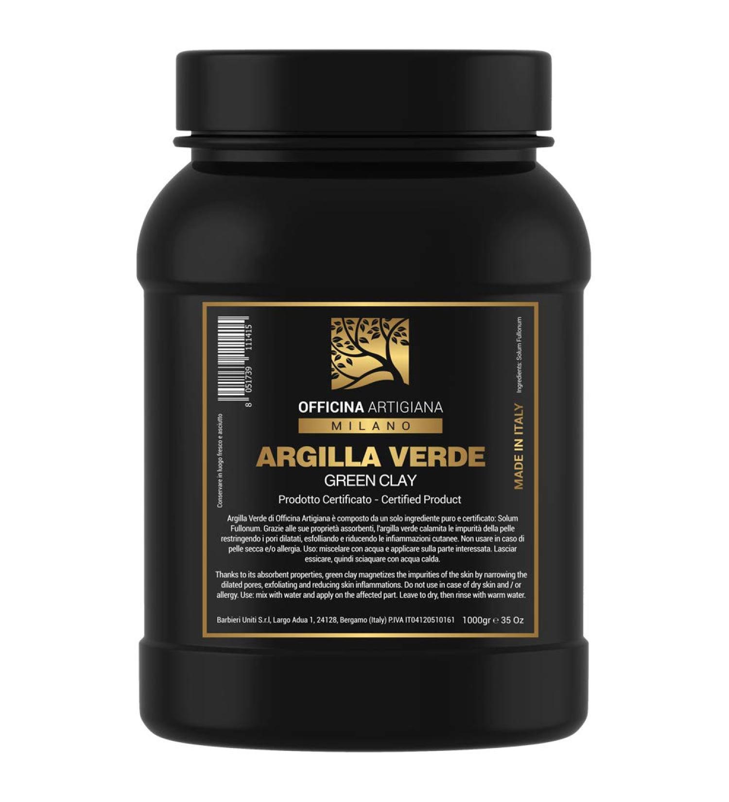 OFFICINA ARTIGIANA MILANO Green Clay Made in Italy 1000 ml
