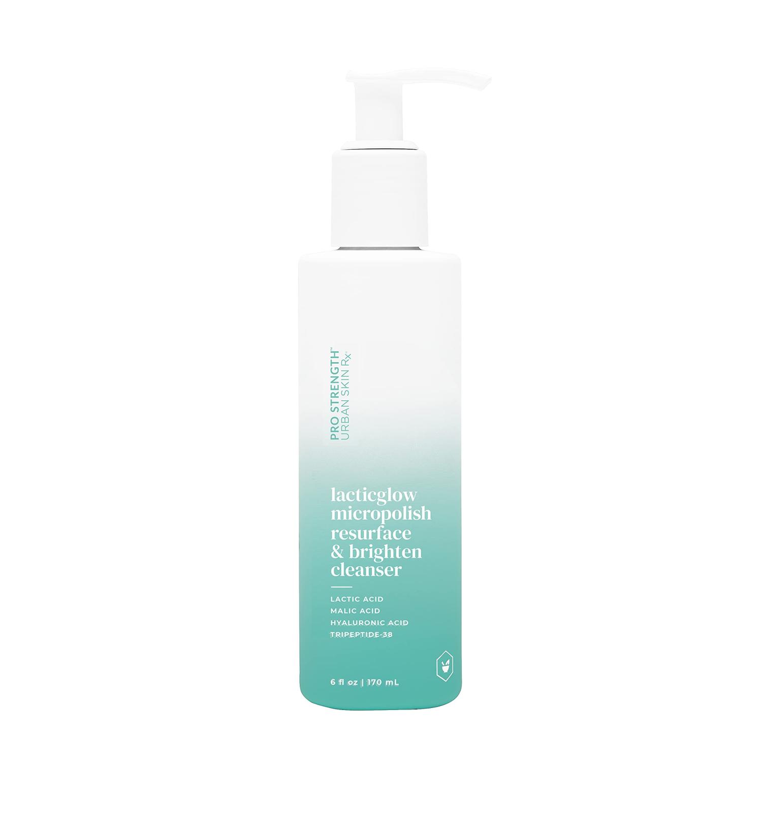 Urban Skin Rx LacticGlow Micropolish Cleanser - Resurface Brighten & Clarify Skin | Daily Gentle Scrub with Lactic Citric & Hyaluronic Acid | 6.0 Oz - Buy Online on GoSupps.com