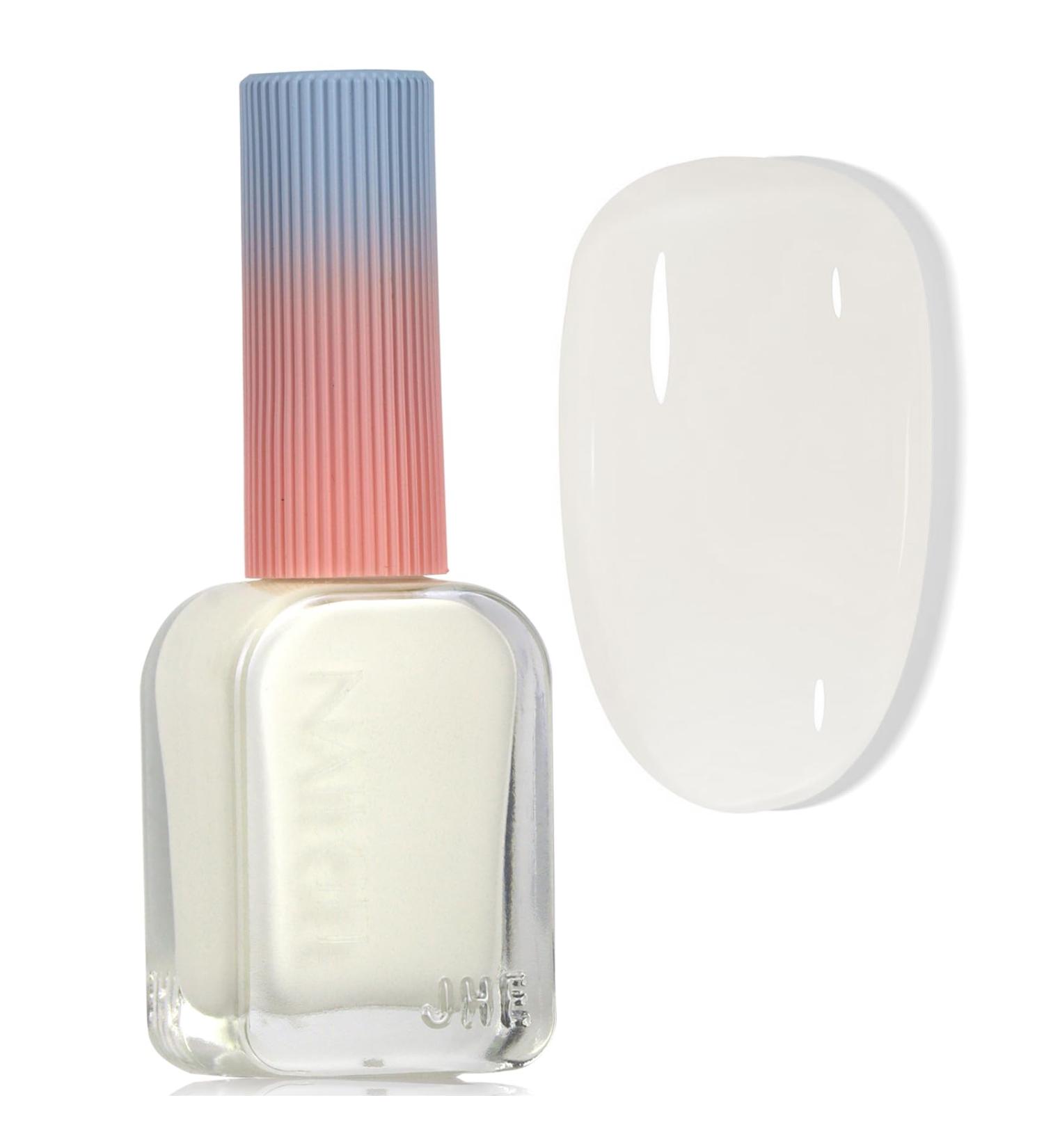 Milky White Nail Polish - Sheer Jelly Nail Polish - Translucent Nail Varnish 60 Seconds Quick Dry - Crystal Oil Based Breathable Nail Polish Long Lasting for Women Manicure at Home Jelly White - Buy Online on GoSupps.com