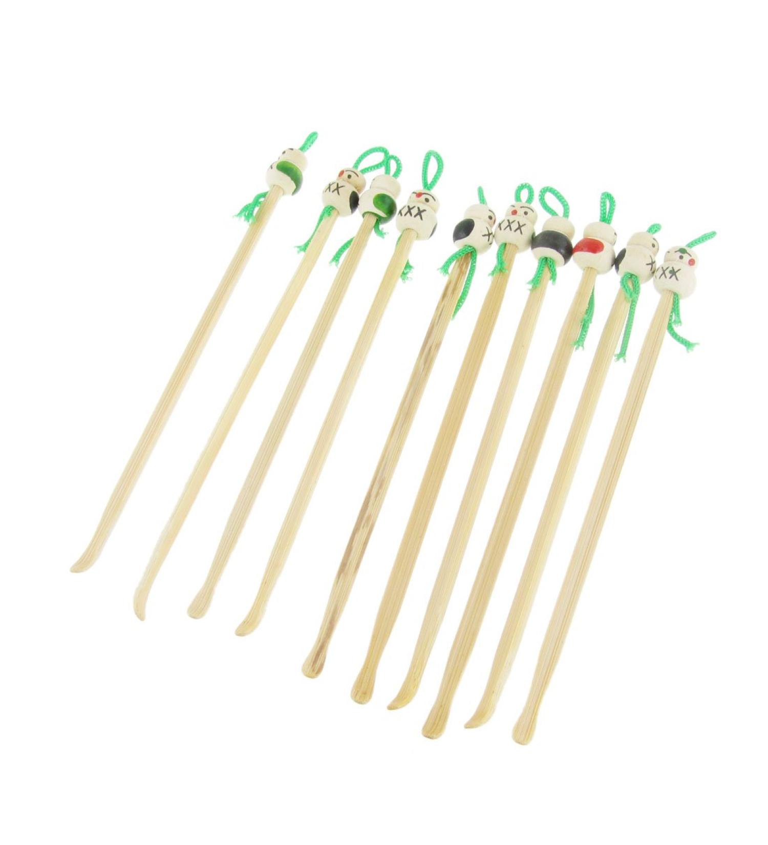 Qtqgoitem 10 Pcs Japanese Doll Bamboo Earpick Ear Wax Remover Green 4.7 (Model: 3af bd0 276 410 0c5)