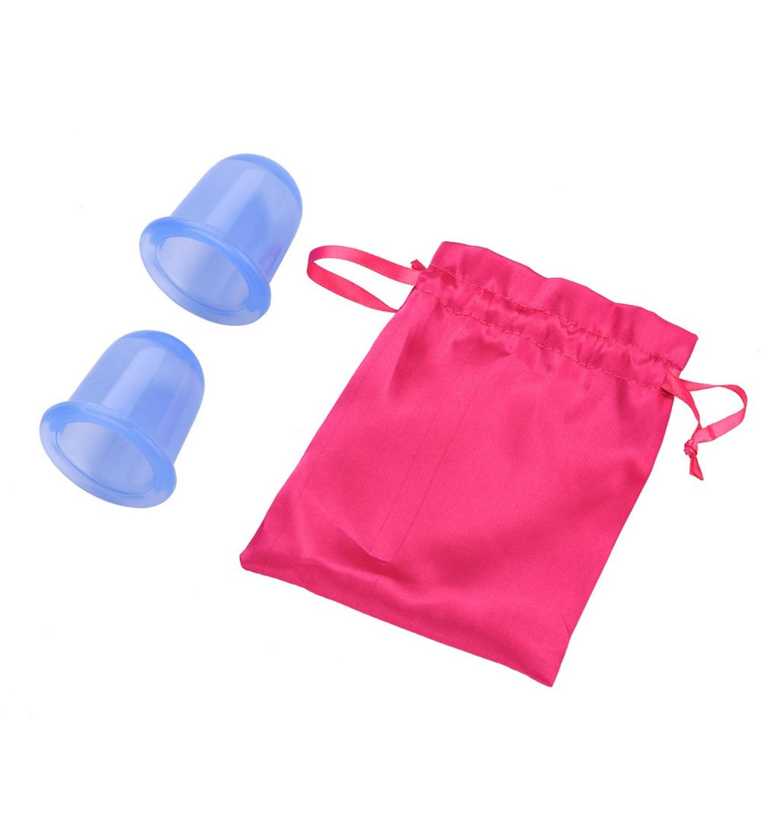 Silicone Suction Massage Cups Set - 2 Parts for Cellulite Muscle & Joint Pain Relief (Blue) - Buy Online on GoSupps.com