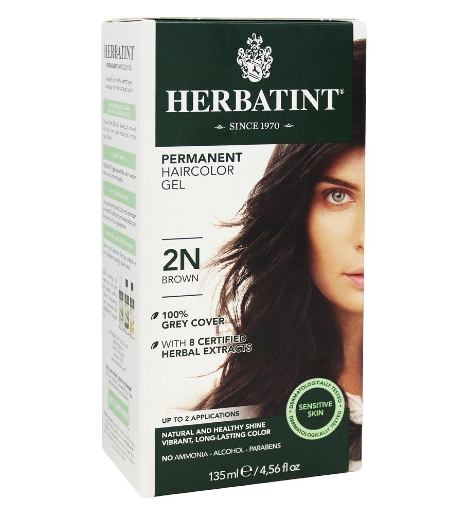 Herbatint 2N Brown Permanent Herbal Hair Color Gel 4.5 fl. oz. (a) by Herbatint - Buy Online on GoSupps.com