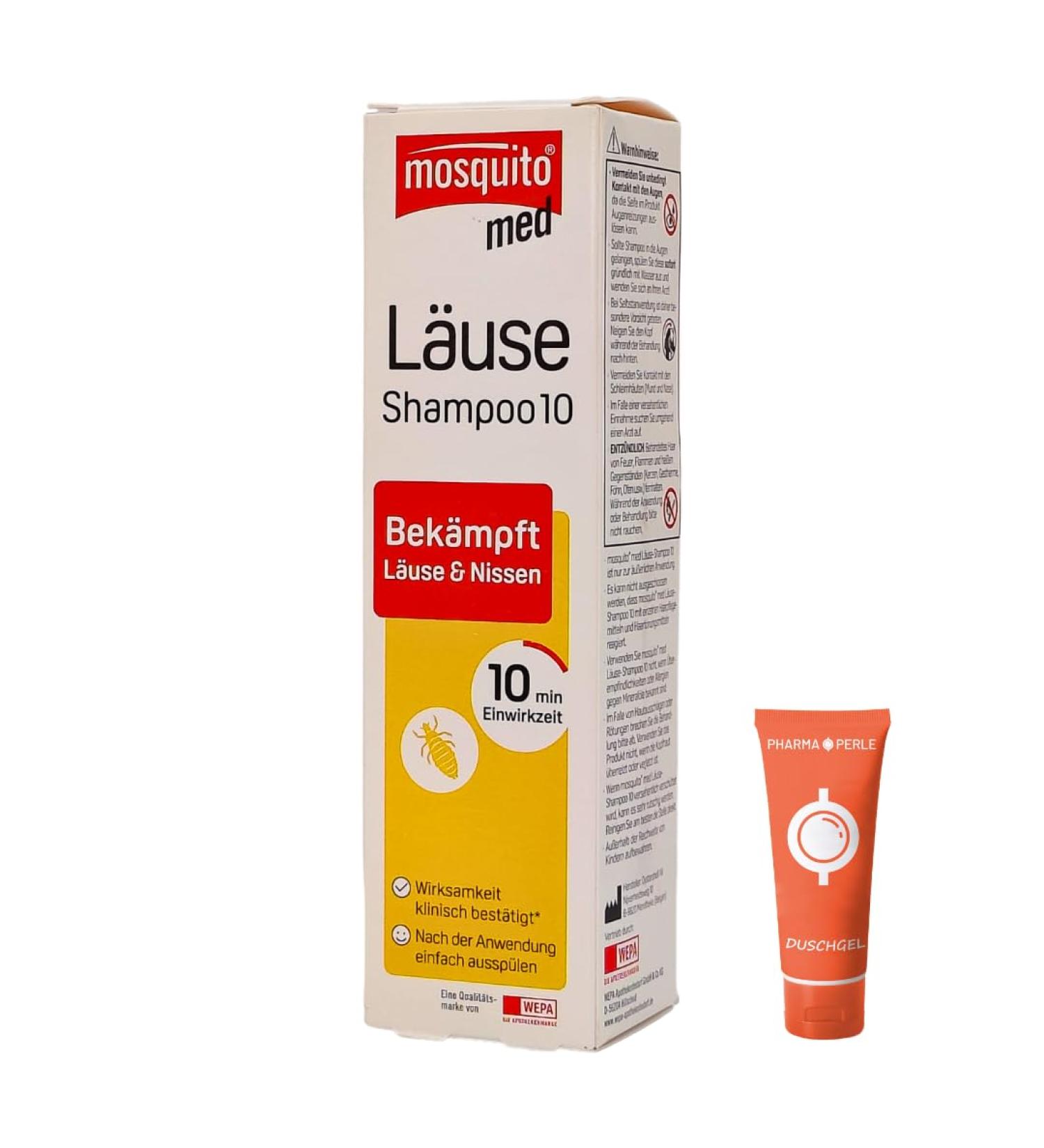 Mosquito Med Lice Shampoo 100ml - Fast & Effective Head Lice Treatment Practical Application Savings Set + Pharma Pearl - Buy Online on GoSupps.com