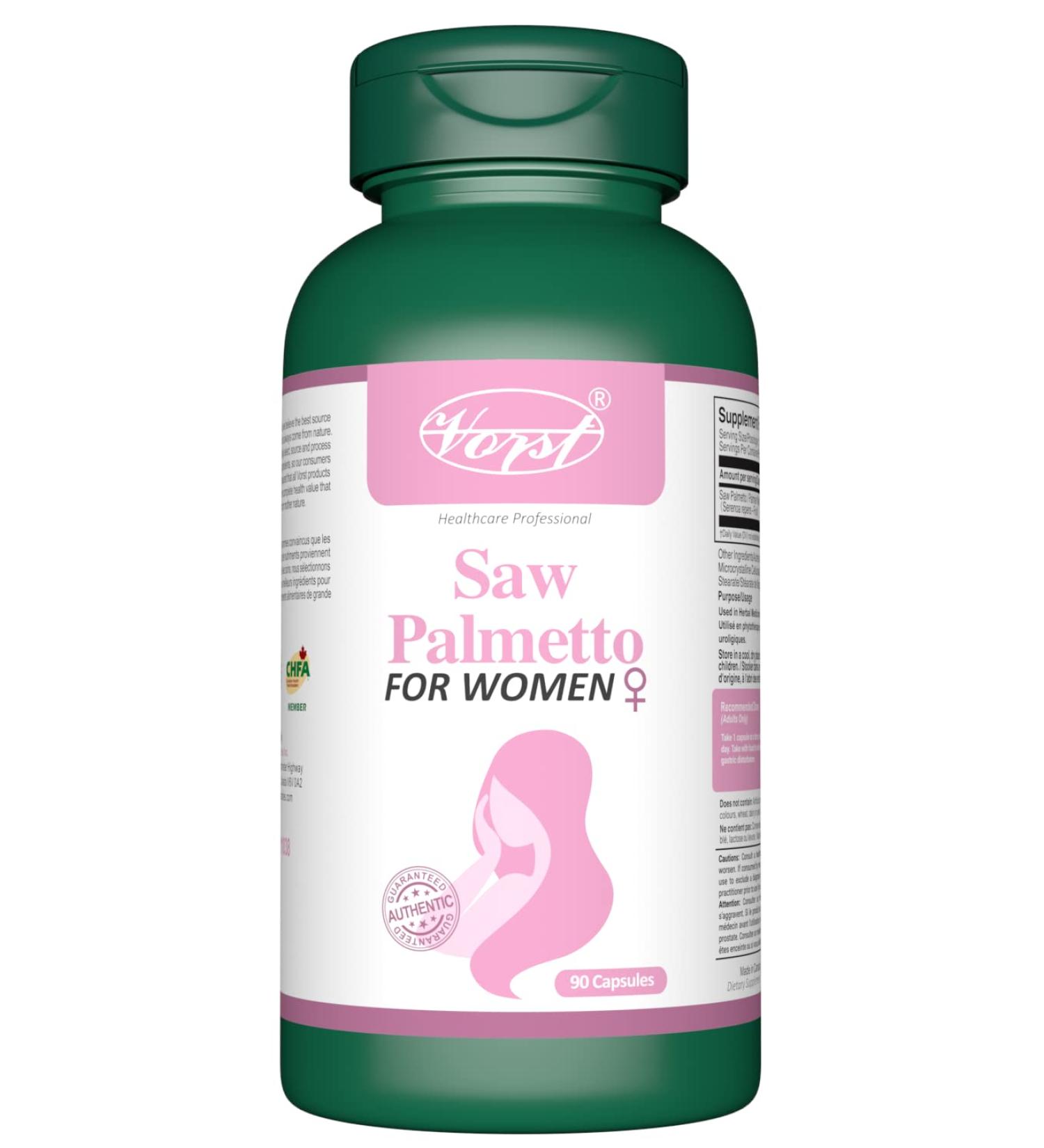 VORST Saw Palmetto for Women 90 Capsules | Hair Supplement | Powder Pills | 1 Bottle 90 count (Pack of 1) - Buy Online on GoSupps.com