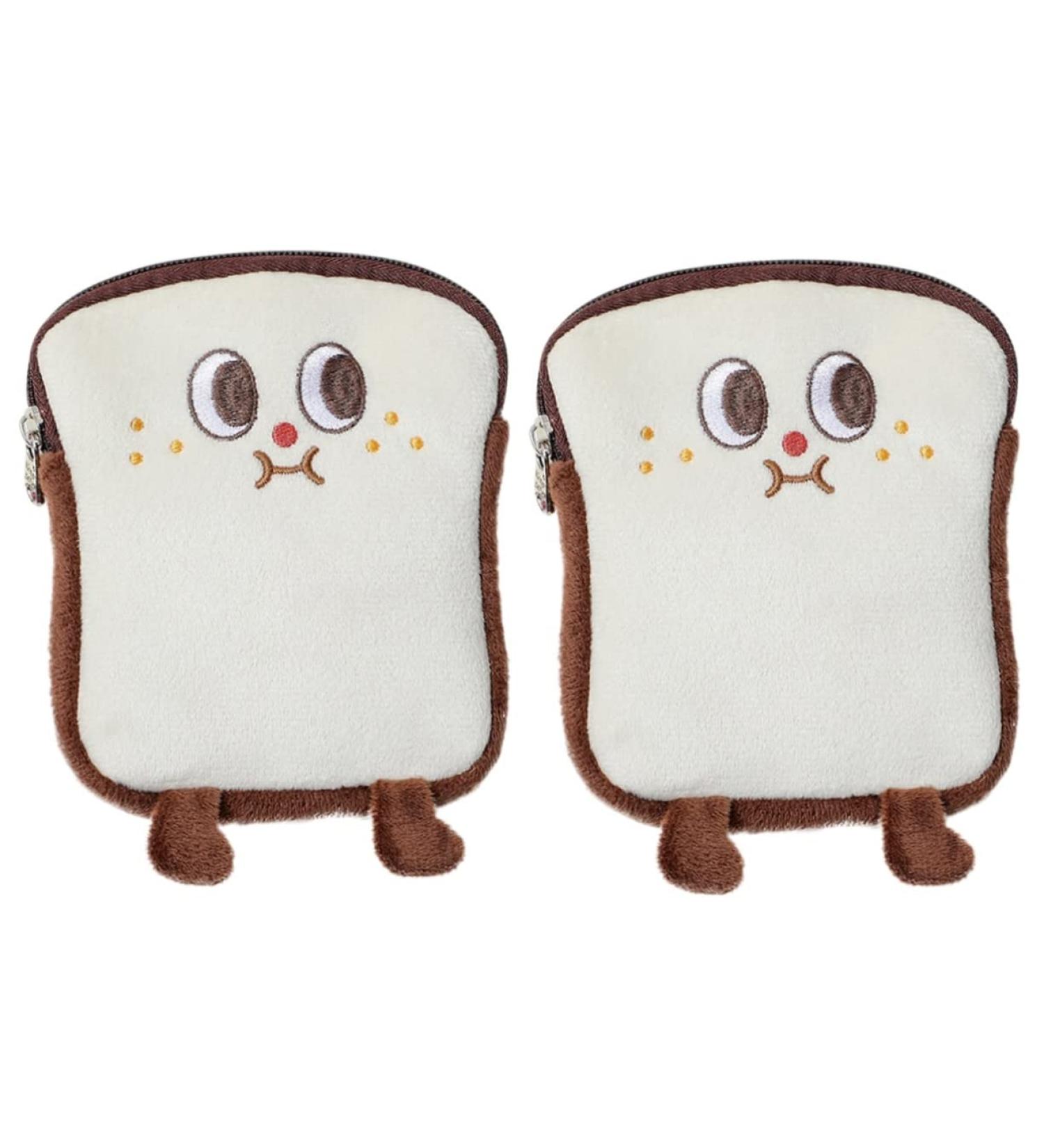 Healifty 2pcs Fluffy Menstrual Coin & Tampon Holder Pouch Brown - Multi-function Mini Storage Bag with Zipper for Menstruation - Convenient & Wear-resistant - Buy Online on GoSupps.com